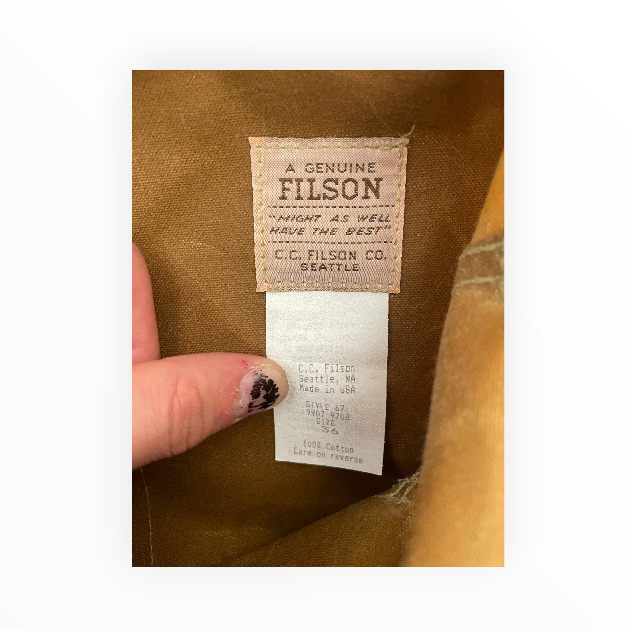 FILSON/Pants/36/Cotton/CML/WAXED PANTS view 3