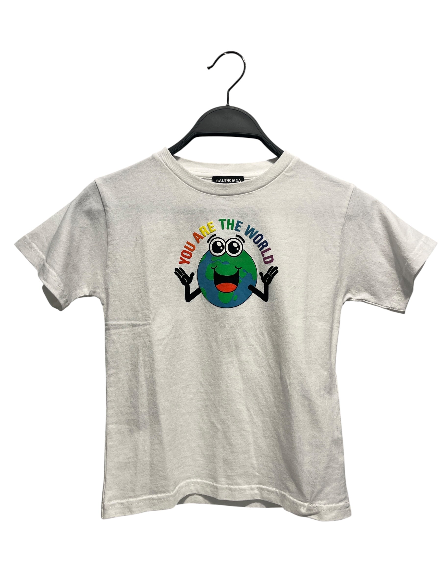 BALENCIAGA/T-Shirt/Cotton/WHT/you are the world bbyt #2 view 1
