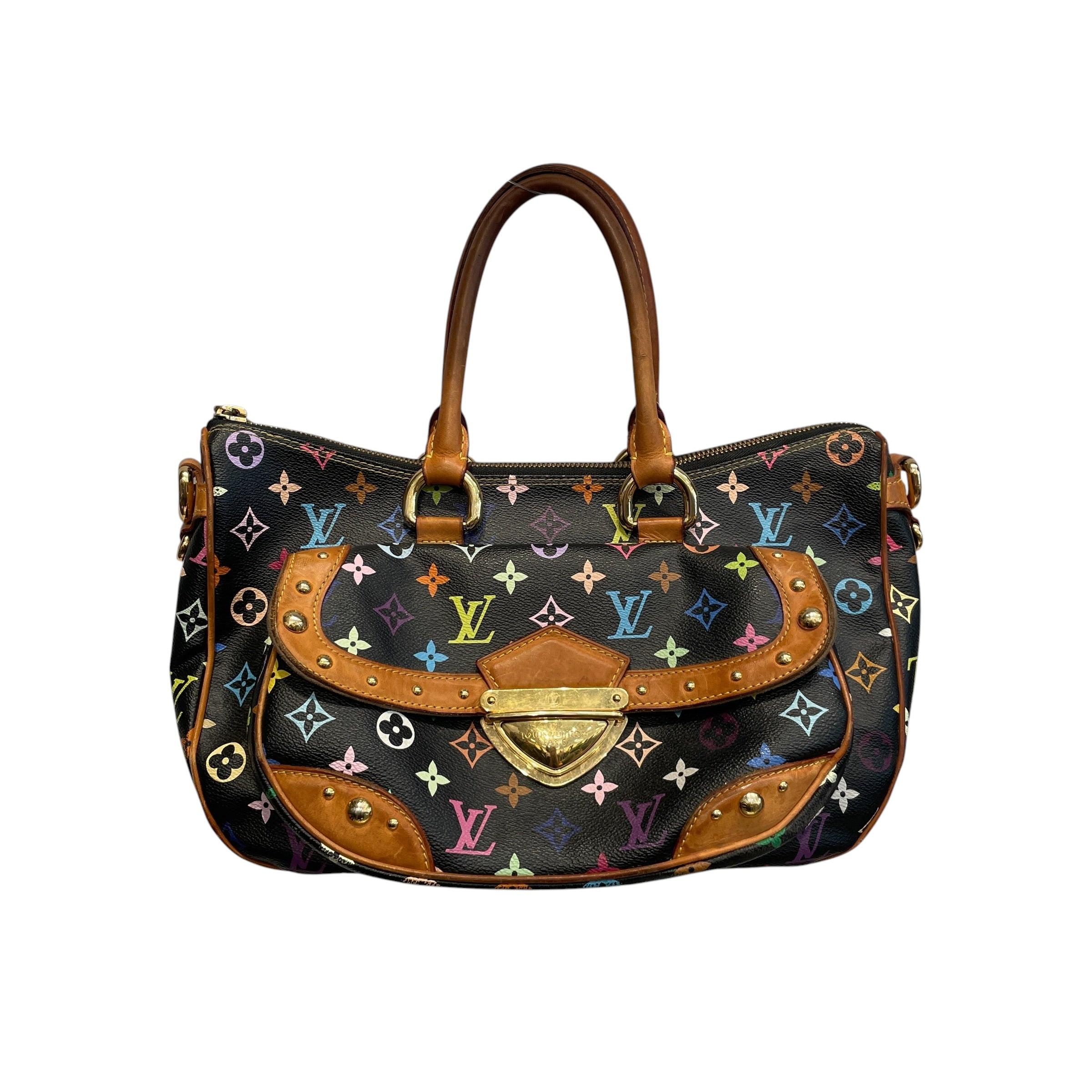 LOUIS VUITTON/Hand Bag/Monogram/Leather/BLK/MULTICOLORE RITA view 1