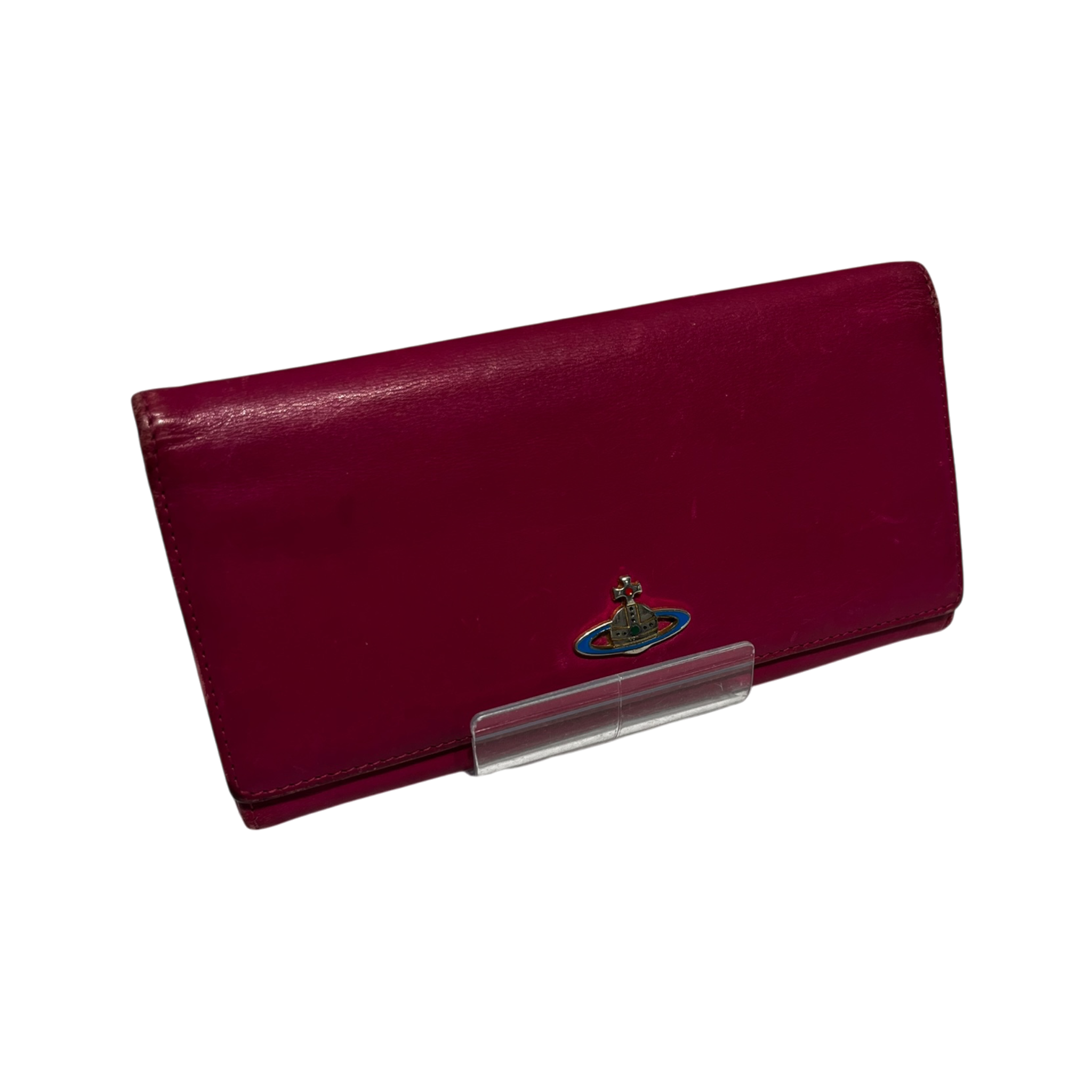 Vivienne Westwood/Long Wallet/Leather/PNK/BLURDGRNBSLVREMBLEM view 1