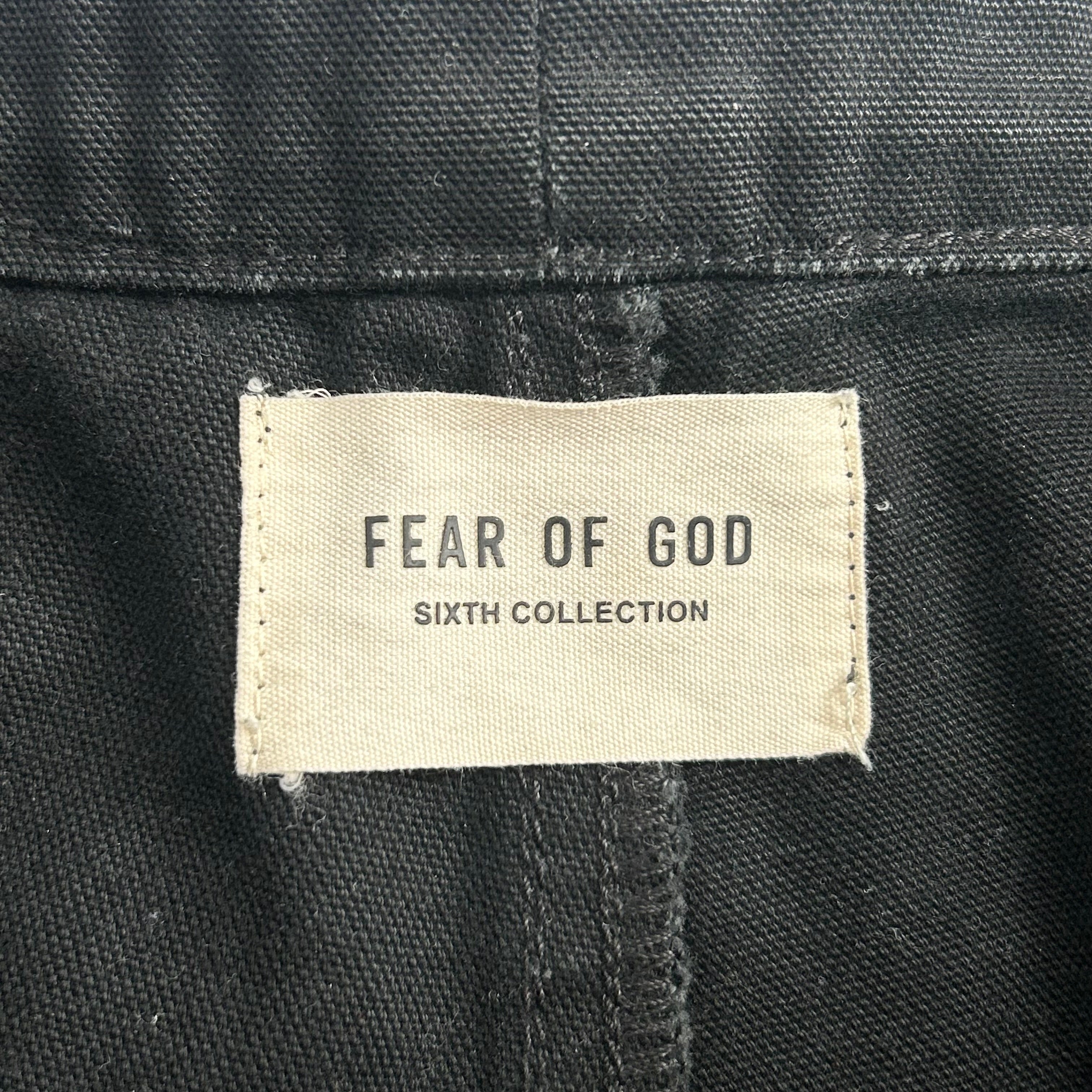 FEAR OF GOD/Straight Pants/L/Cotton/BLK/double knee view 3