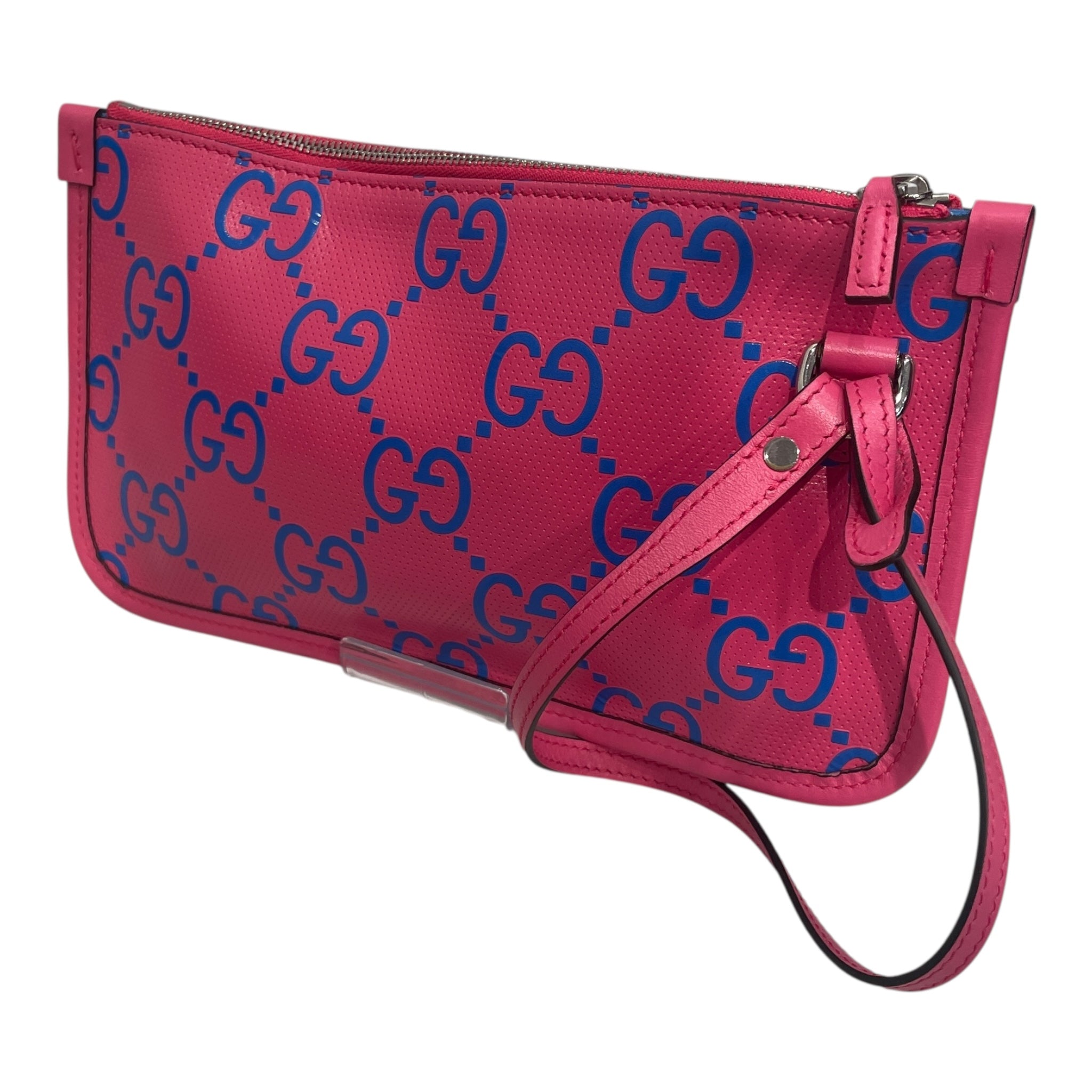 GUCCI/Pouch/Monogram/Leather/PNK/BLU/PINK MONOGRAM view 2
