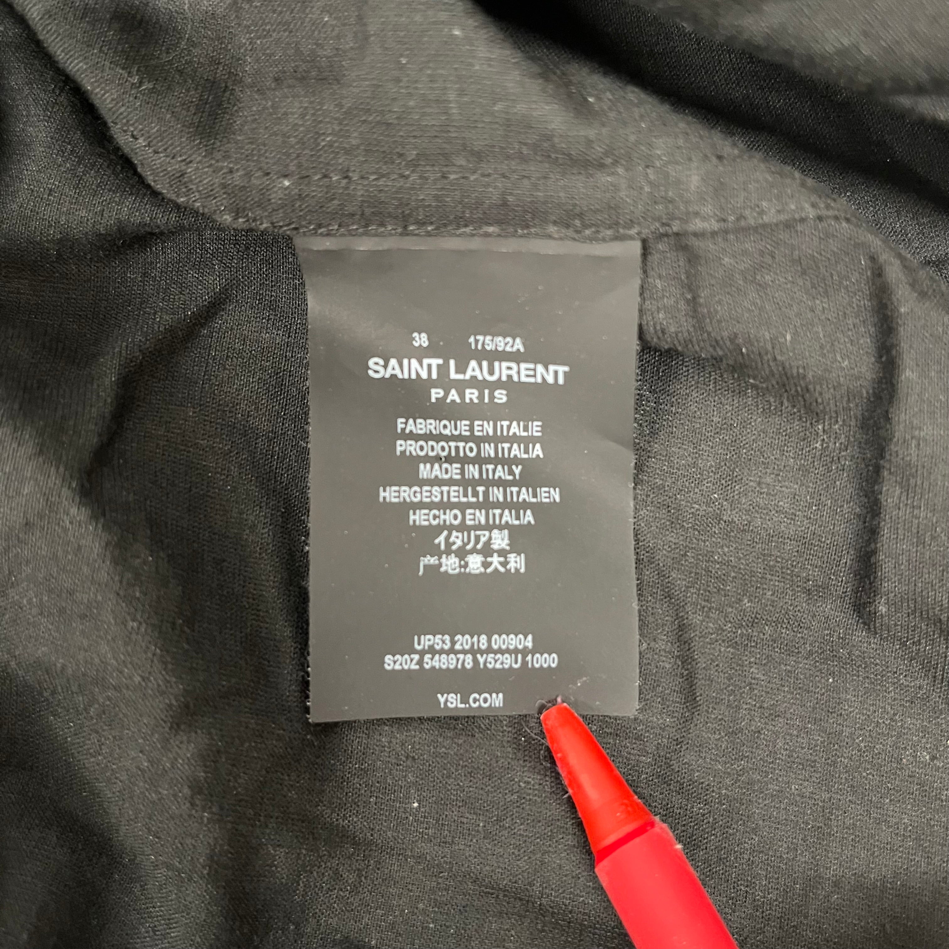 SAINT LAURENT/LS Shirt/38/Cotton/BLK/SS2018 view 4