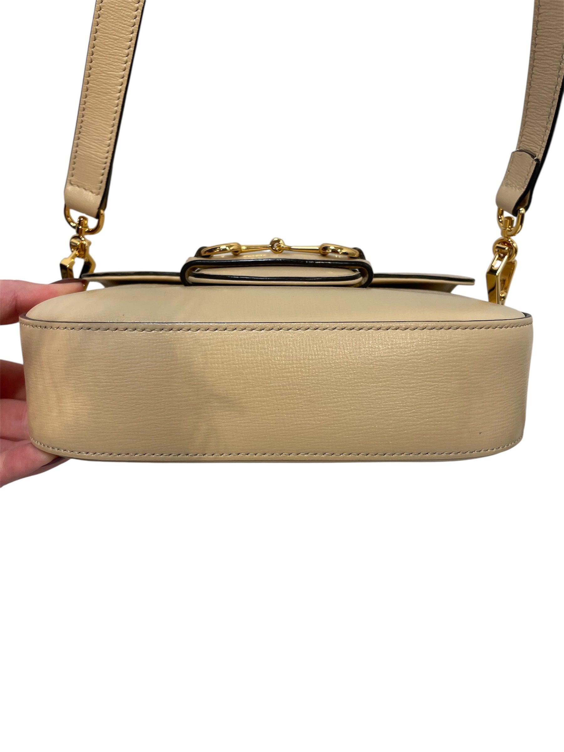 GUCCI/Cross Body Bag/Leather/CRM/Horsebit 1955 view 3