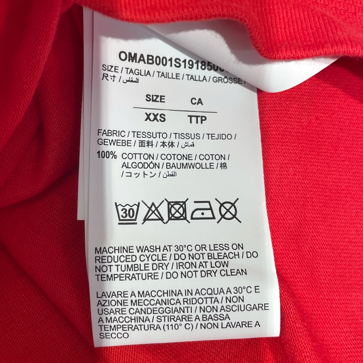 OFF-WHITE/LS T-Shirt/XXS/Cotton/RED/MONA LISA view 4