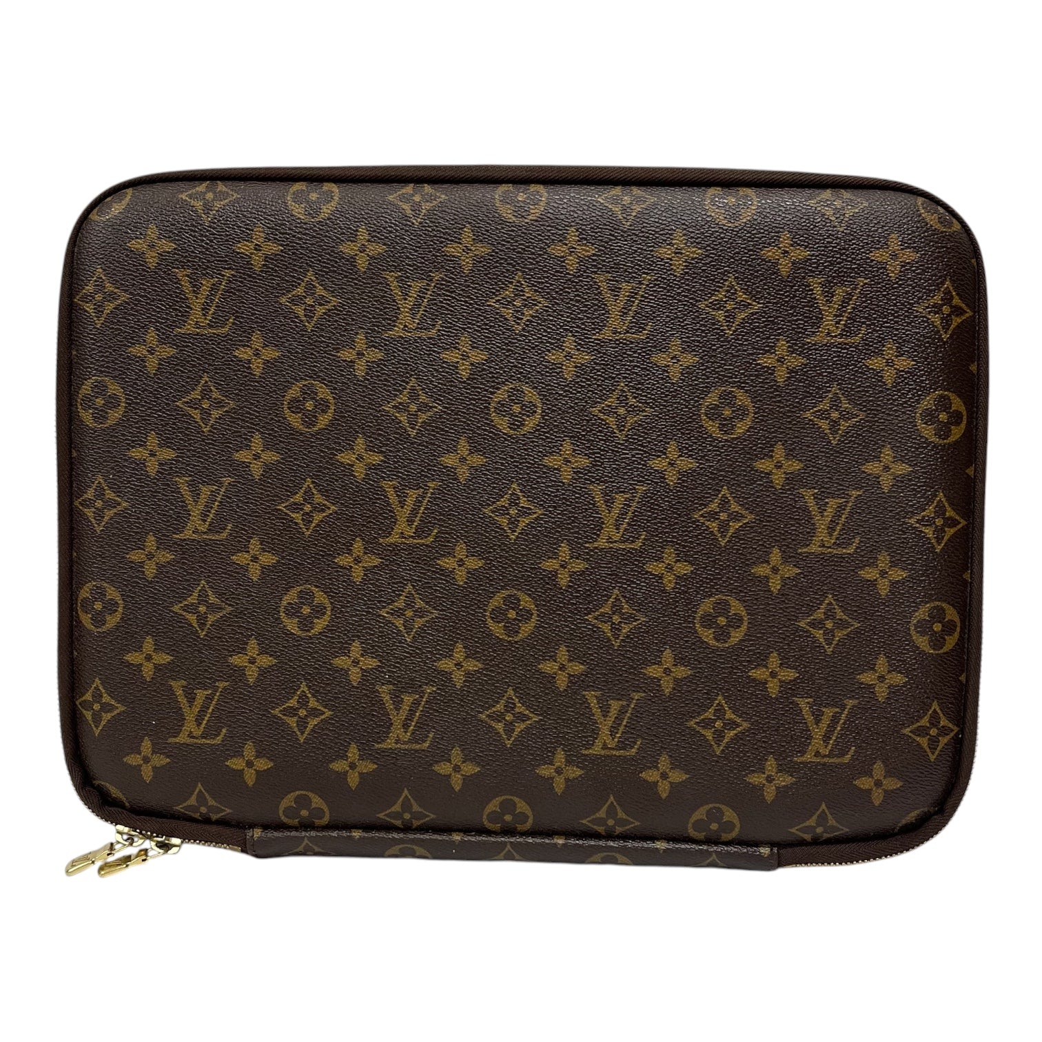 LOUIS VUITTON/Bag/Monogram/Leather/BRW/Laptop Case view 1
