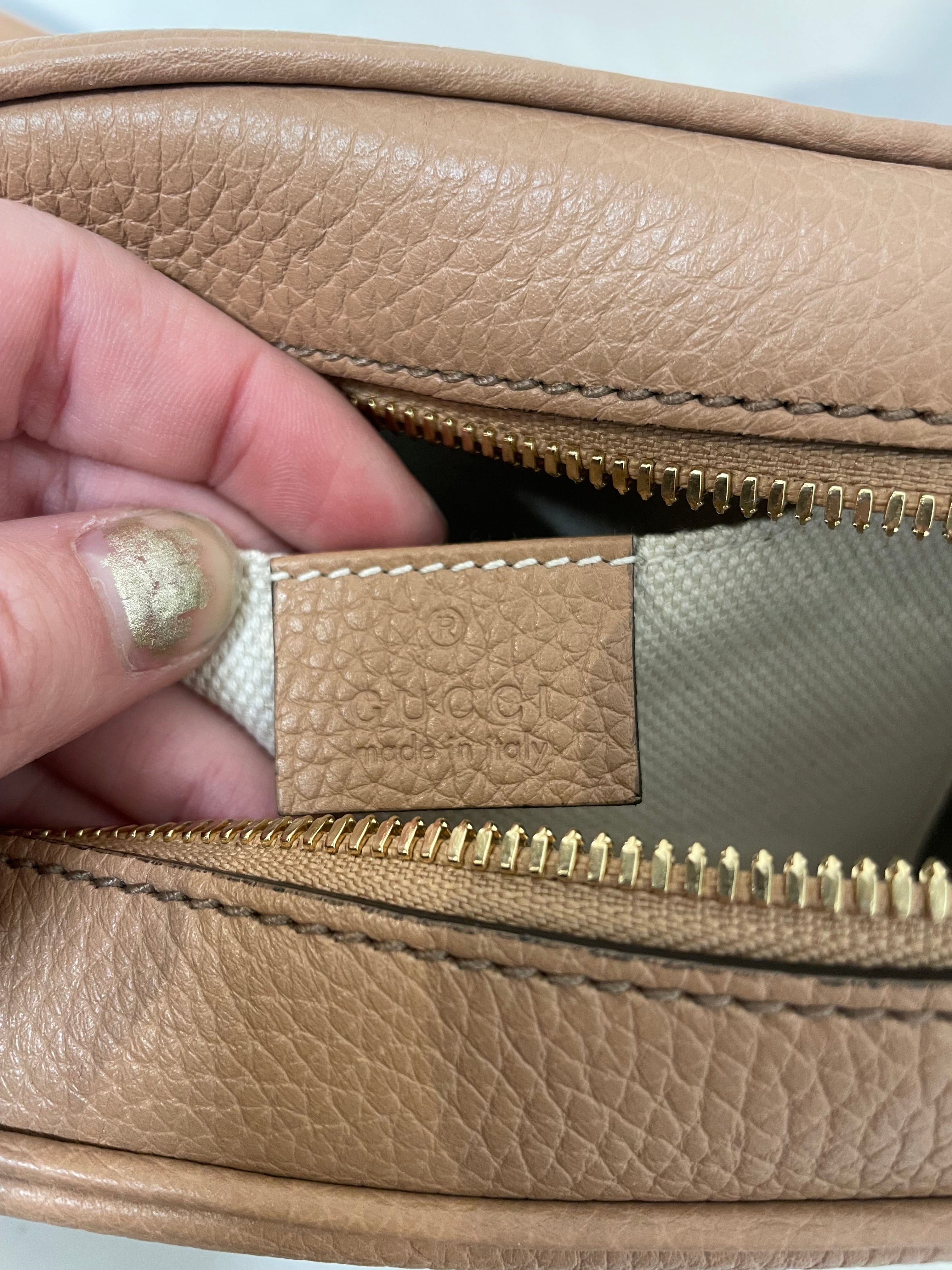 GUCCI/Cross Body Bag/Leather/BEG/SOHO DISCO view 6