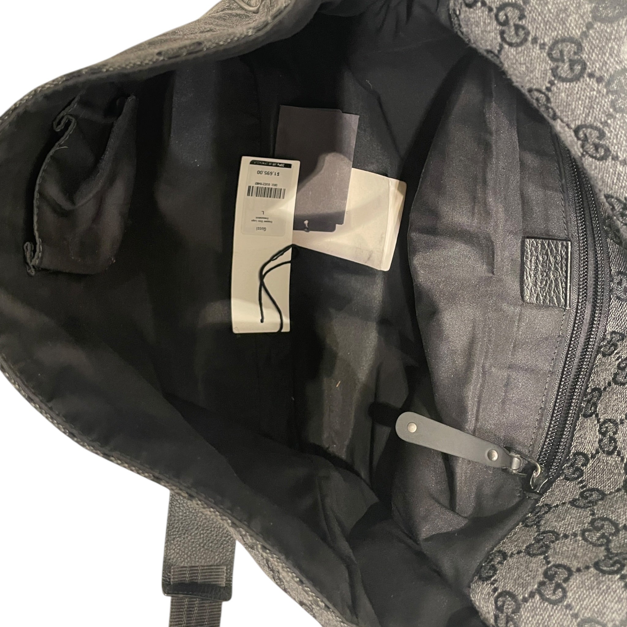 GUCCI/Cross Body Bag/Monogram/Cotton/GRY/RUBBER PATCH MESSENGER BAG view 3