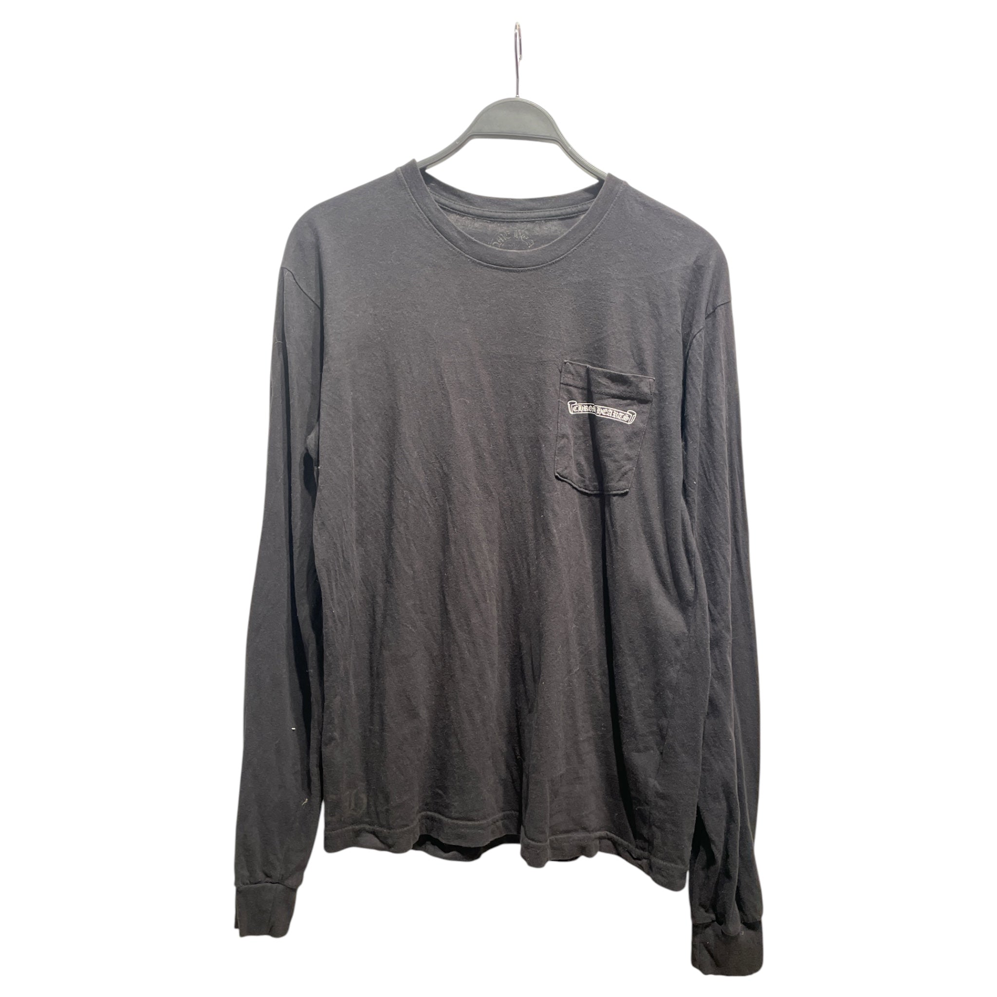 CHROME HEARTS/LS T-Shirt/L/Cotton/BLK/usa arch logo view 1