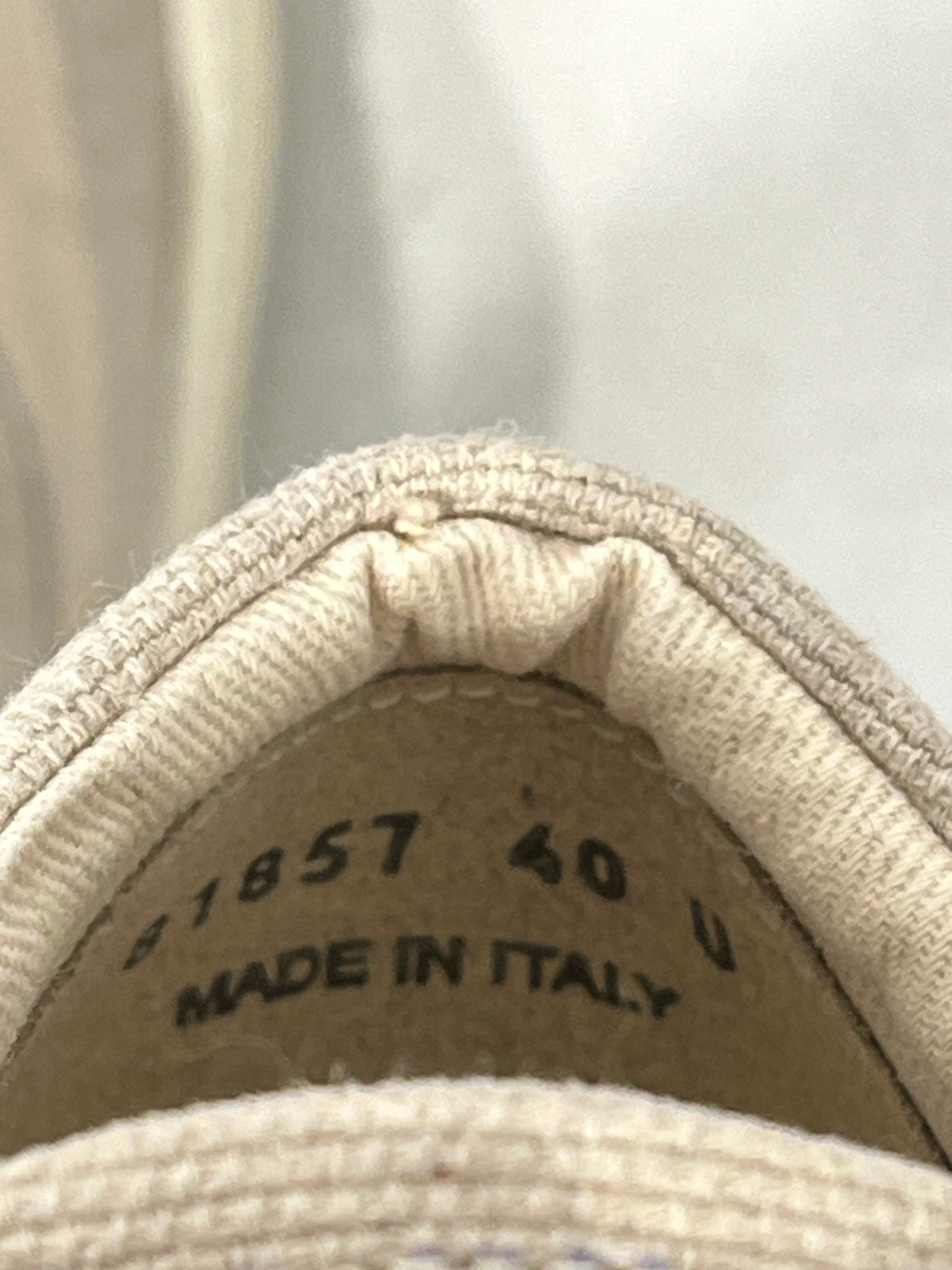 RICK OWENS DRKSHDW/Low-Sneakers/EU 40/Cotton/CRM/CANVAS BURLAP TOP VANS view 7