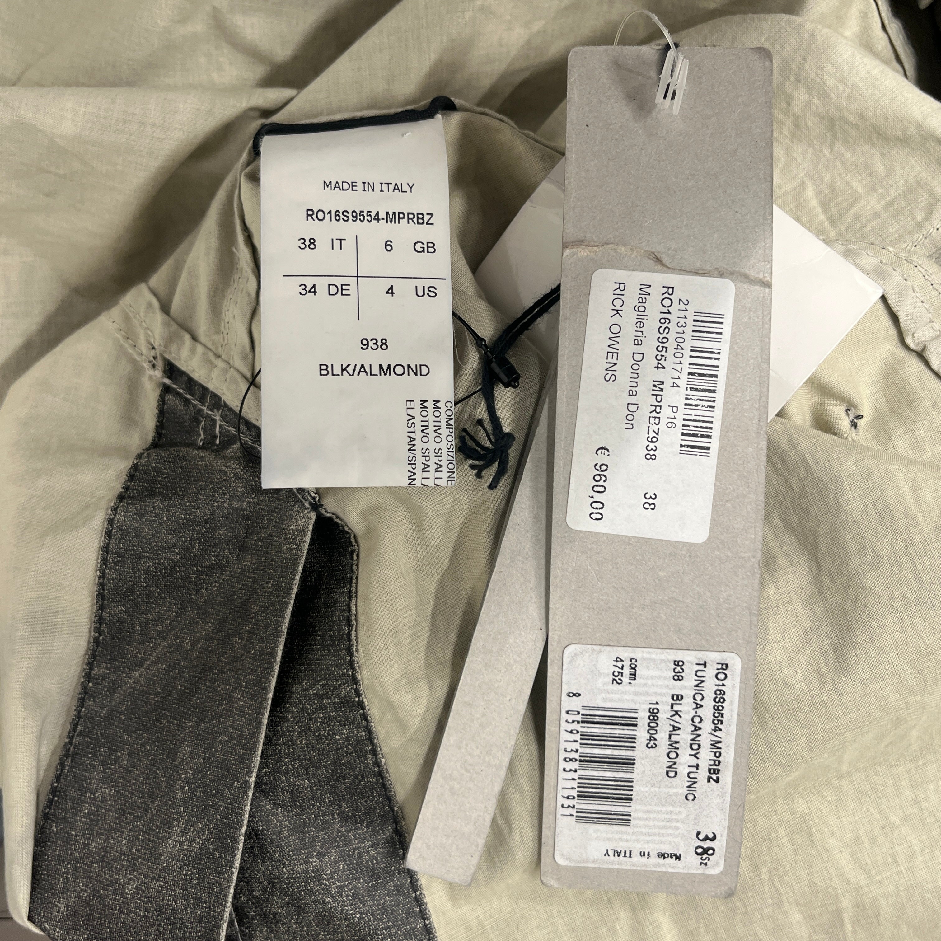 Rick Owens/Dress/36/Cotton/GRY/MAGLIERIA DONNA DON DRESS view 4