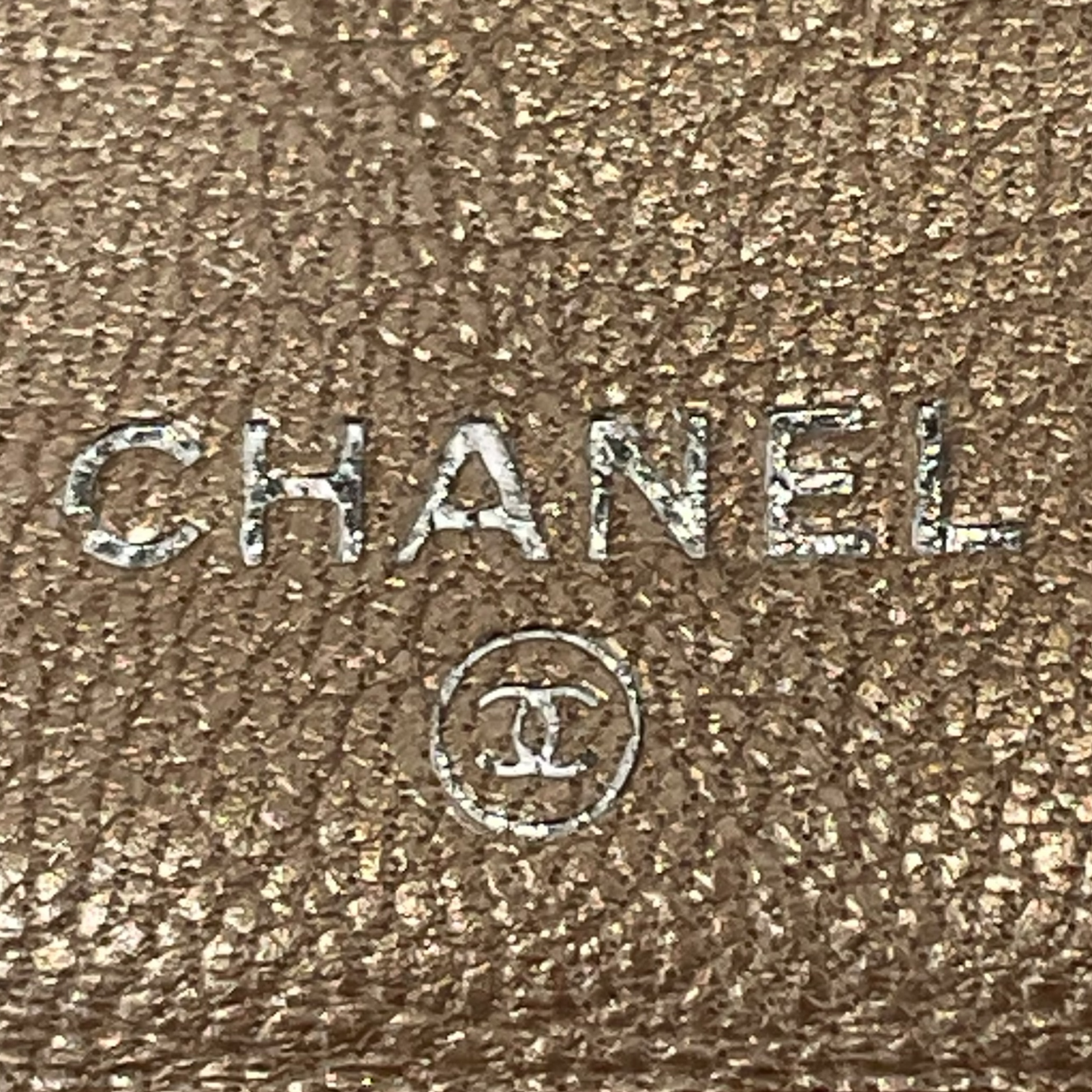 CHANEL/Long Wallet/Leather/GLD/L's/2007 metallic gold wallet view 6