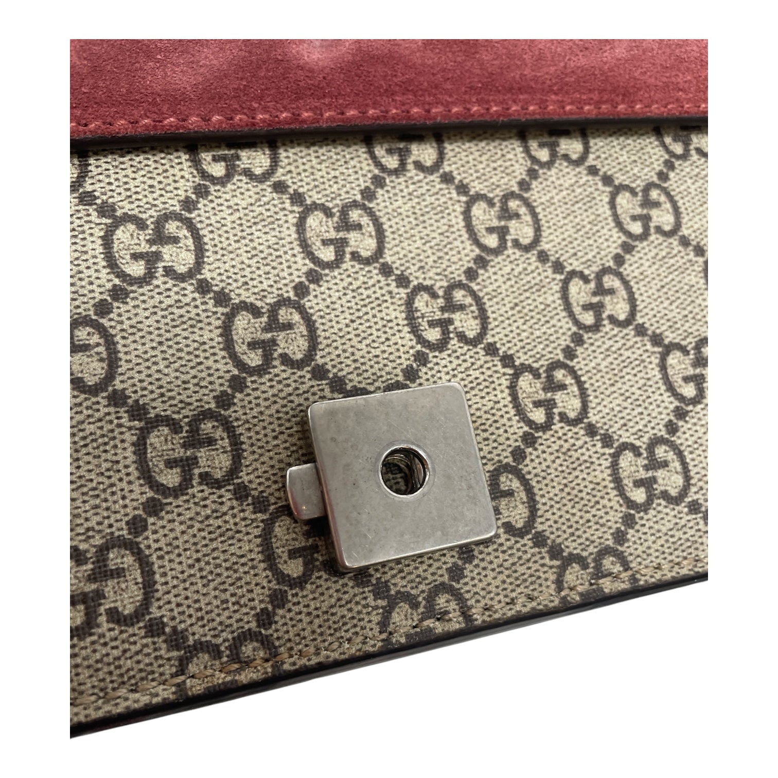 GUCCI/Bag/Monogram/Leather/CML/FLOWER PRINT/PNK SUEDE/SLVWARE view 8
