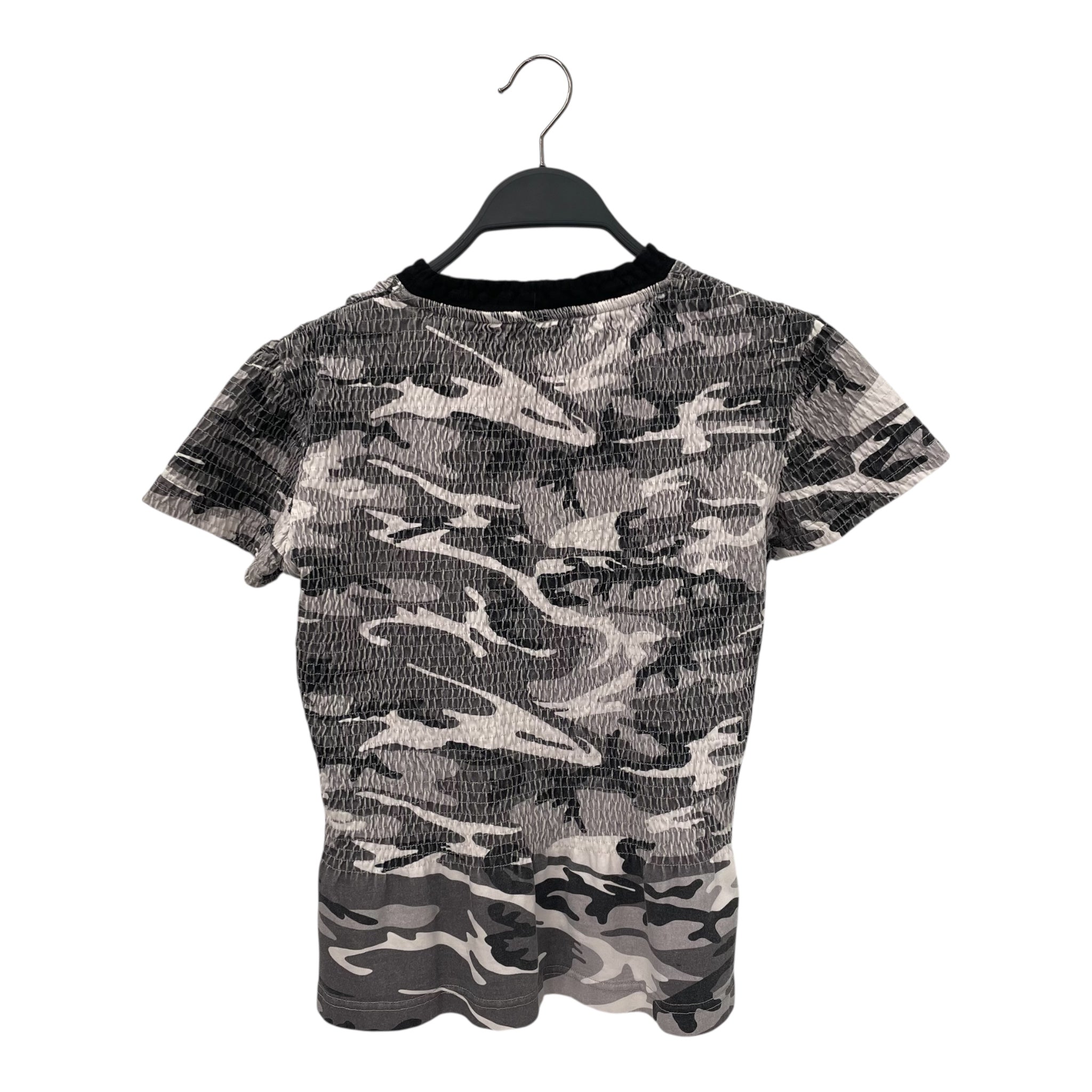 BALENCIAGA/T-Shirt/M/Camouflage/Cotton/GRY/peplum view 2