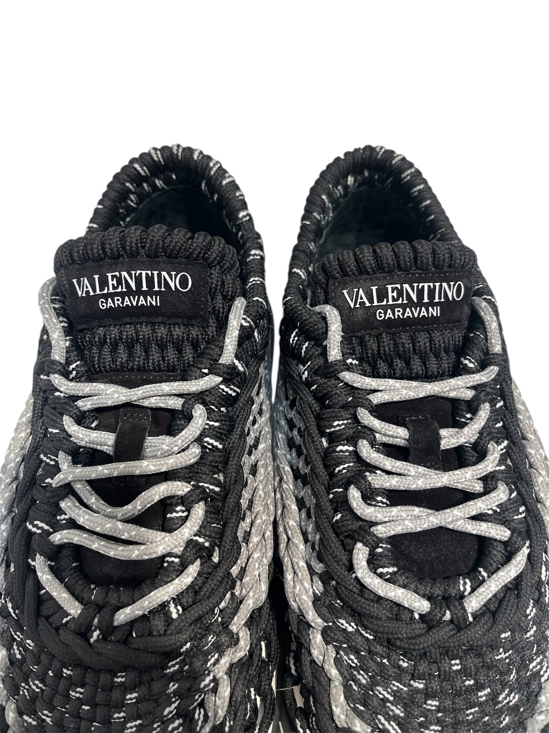 VALENTINO GARAVANI/Low-Sneakers/EU 40/BLK/paracord gry blk view 4