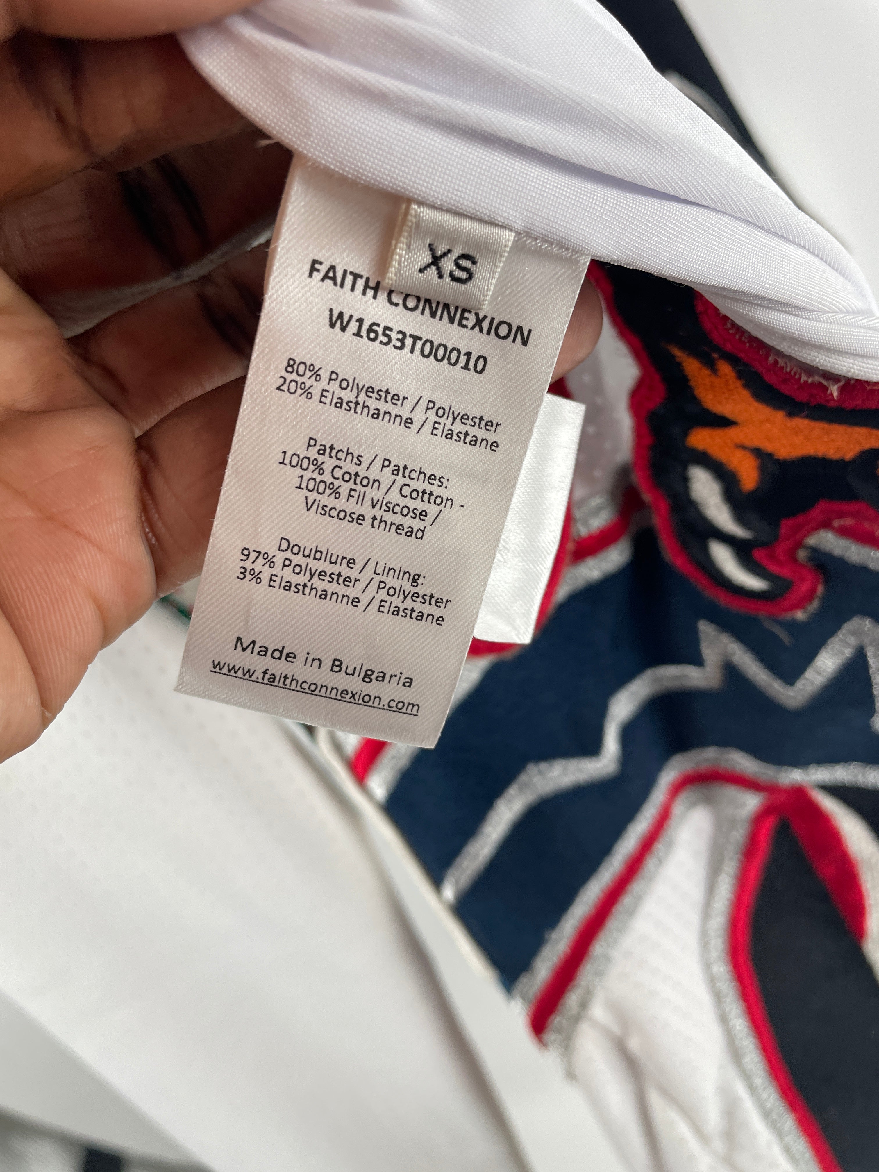 Faith Connexion/LS Dress/XS/Cotton/WHT/JERSEY ZIP UP PATCHES view 3