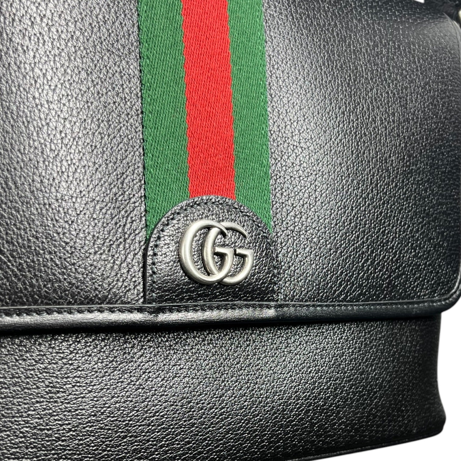 GUCCI/Cross Body Bag/Leather/BLK/WEB TRADEMARK MESSENGER BAG view 5