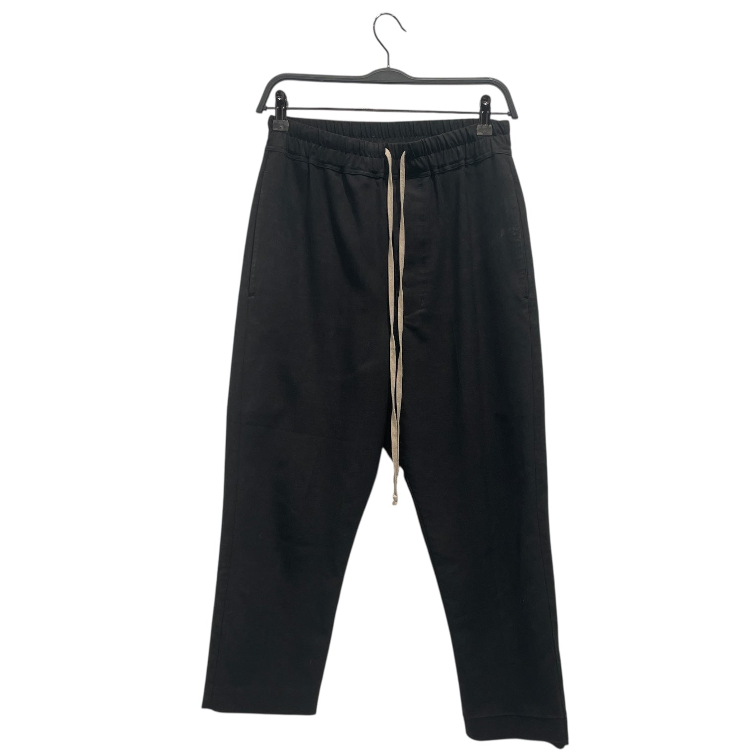 Rick Owens/Cropped Pants/2/Polyester/BLK/SS20 TECUATL CROPPED DRAWSTRIN view 1