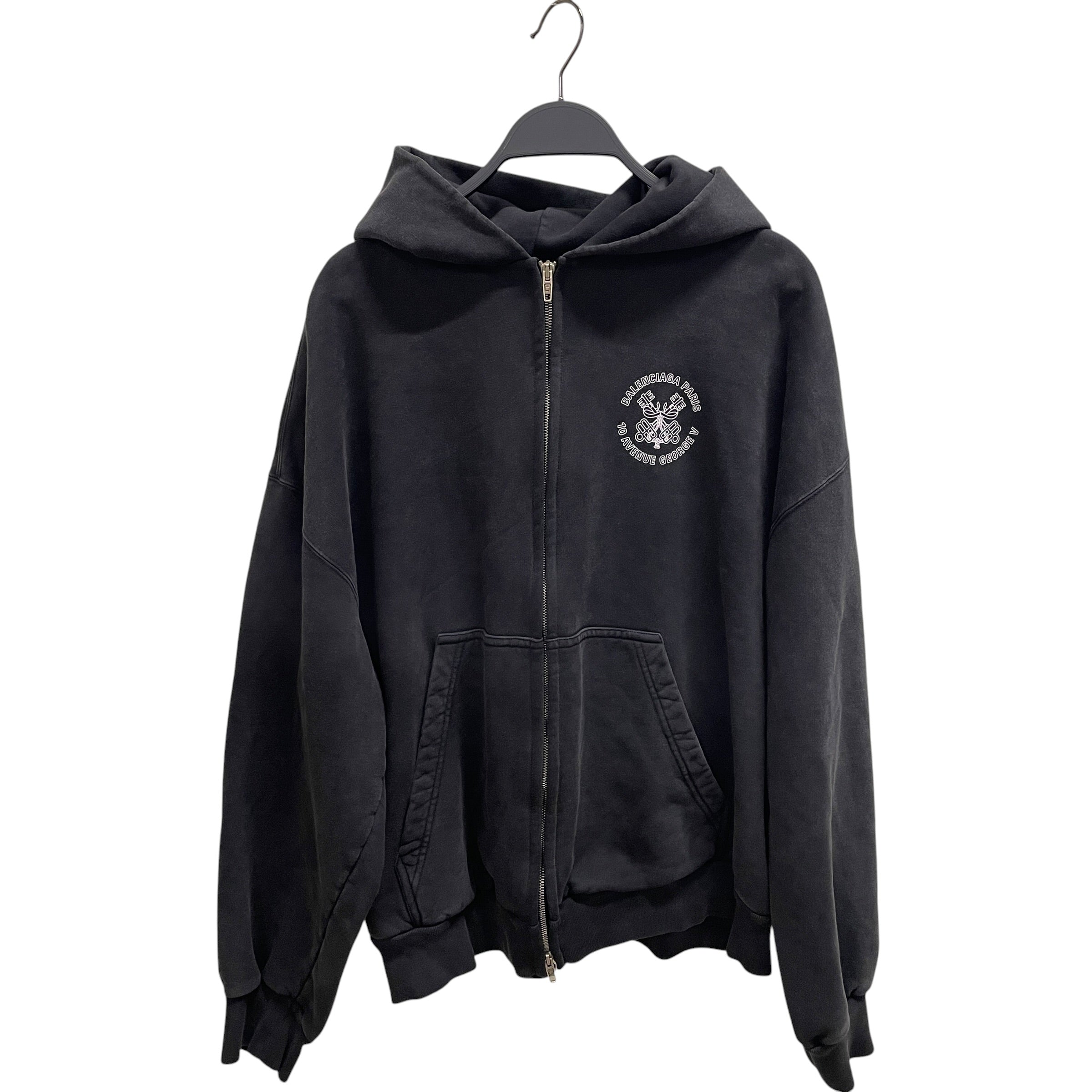 BALENCIAGA/Hoodie/M/Cotton/BLK/paris view 1