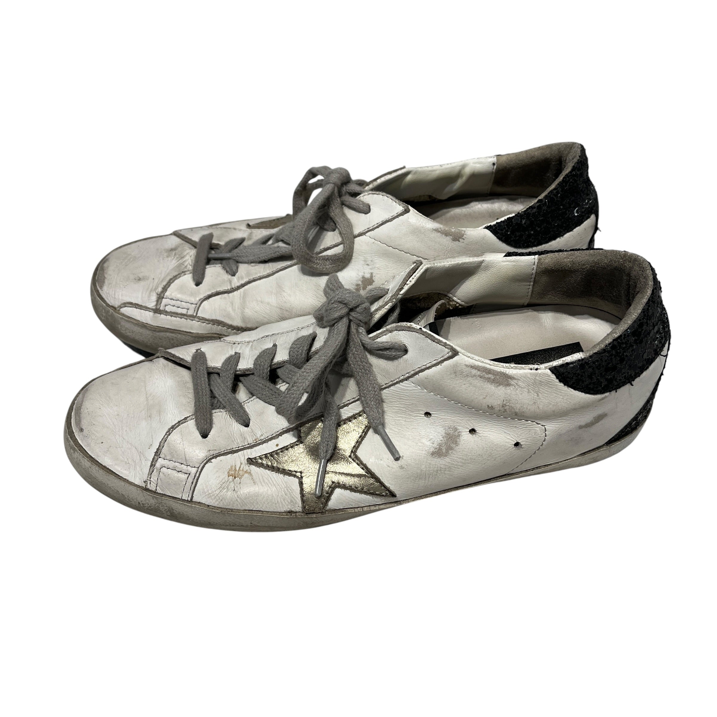 GOLDEN GOOSE/Low-Sneakers/US 6/Leather/WHT/golden star view 6