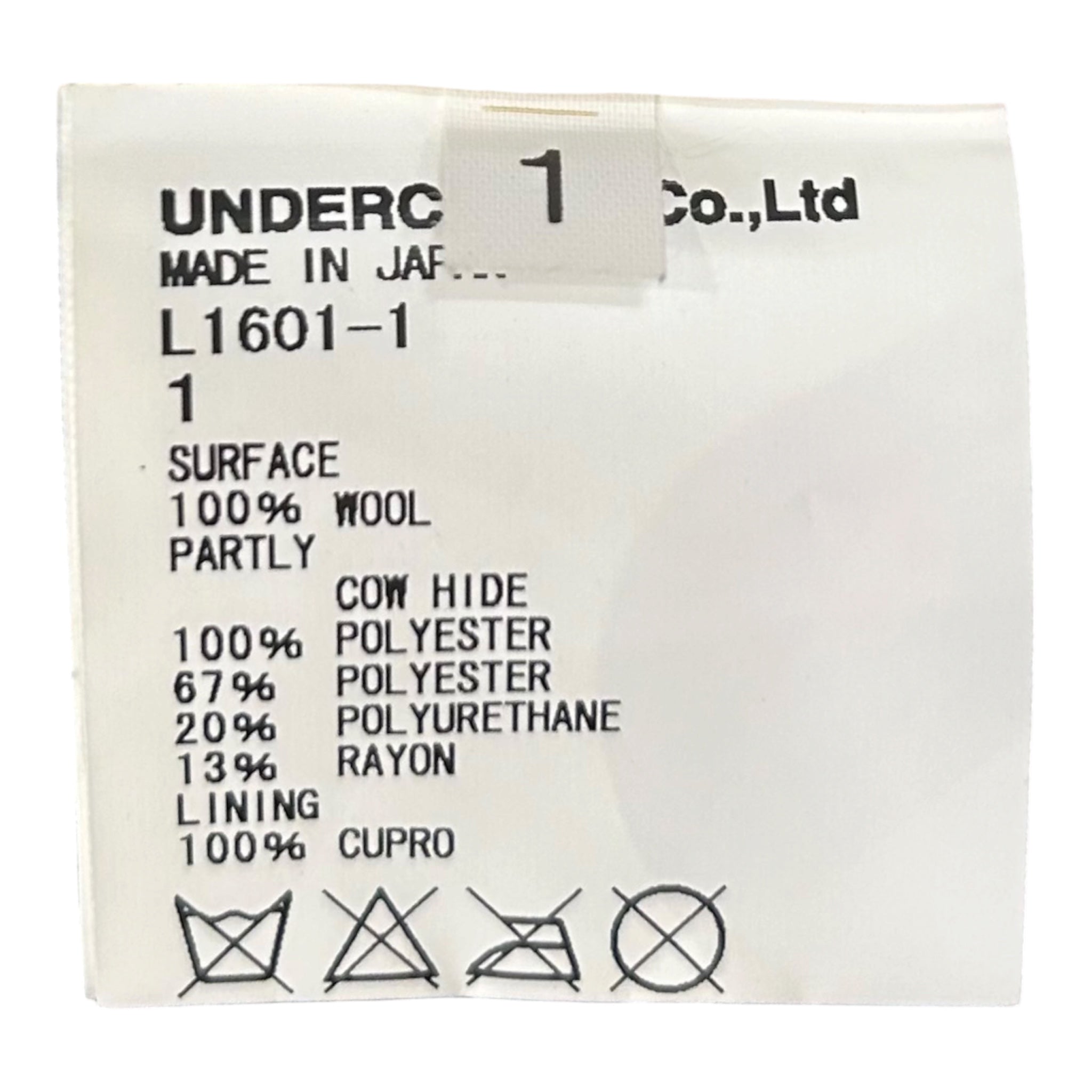 UNDERCOVER/Skirt/1/Wool/WHT/L1601-1 view 2