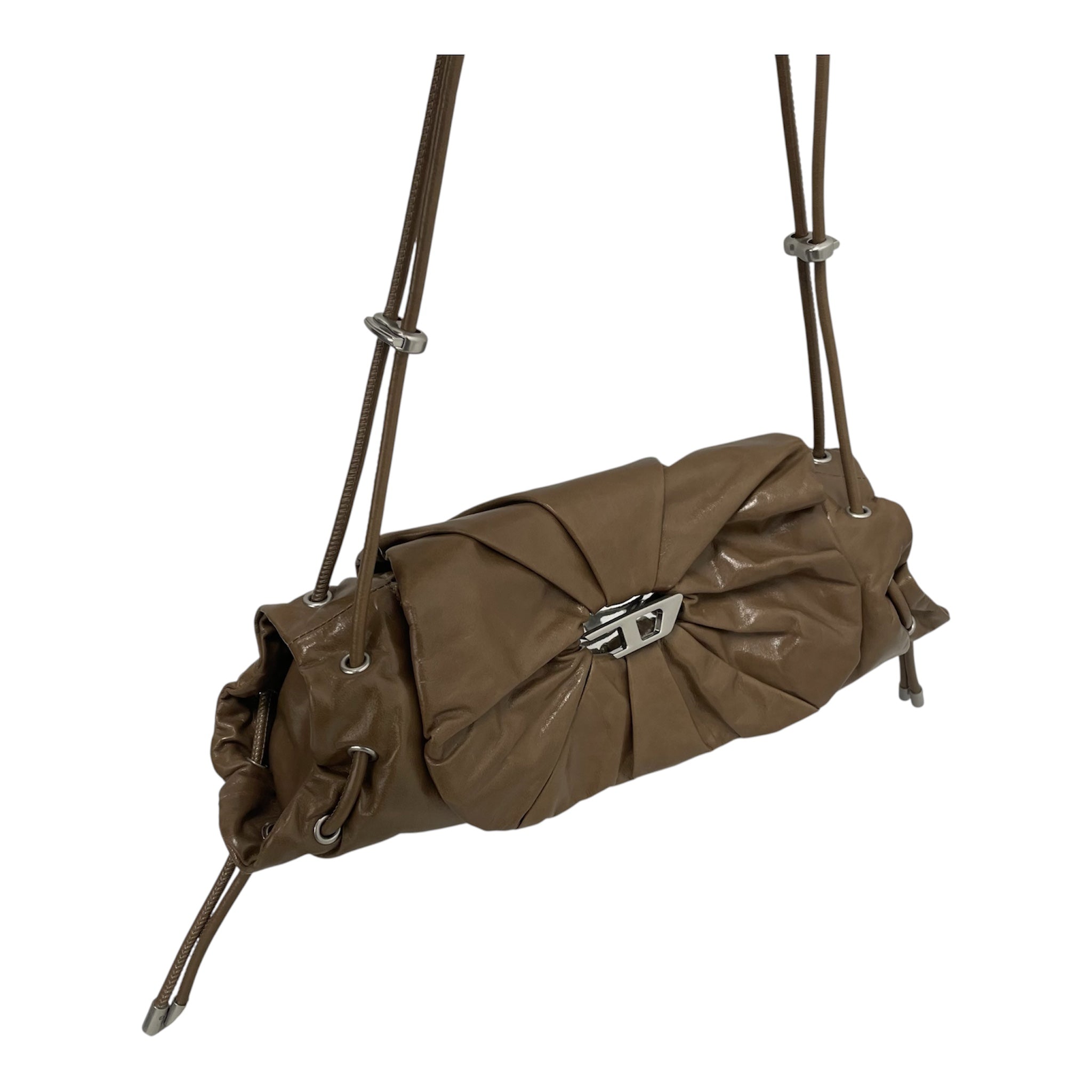 DIESEL/Tote Bag/Leather/KHK/SCRUNCH view 4