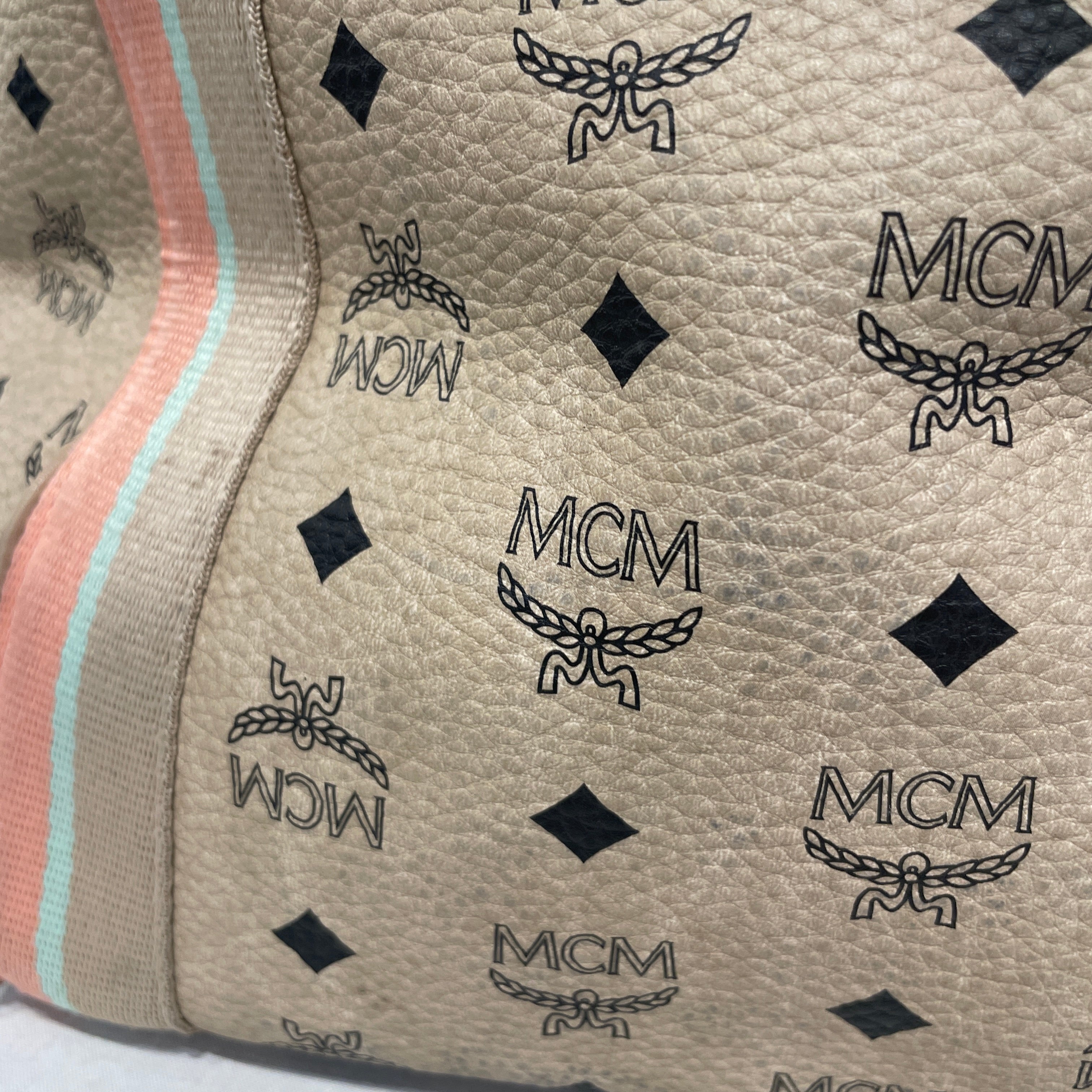 MCM/Tote Bag/Monogram/Leather/CRM/ view 8