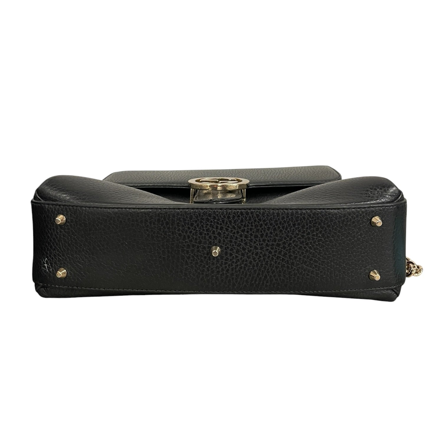 GUCCI/Cross Body Bag/Leather/BLK/Interlocking G Satchel Bag view 5