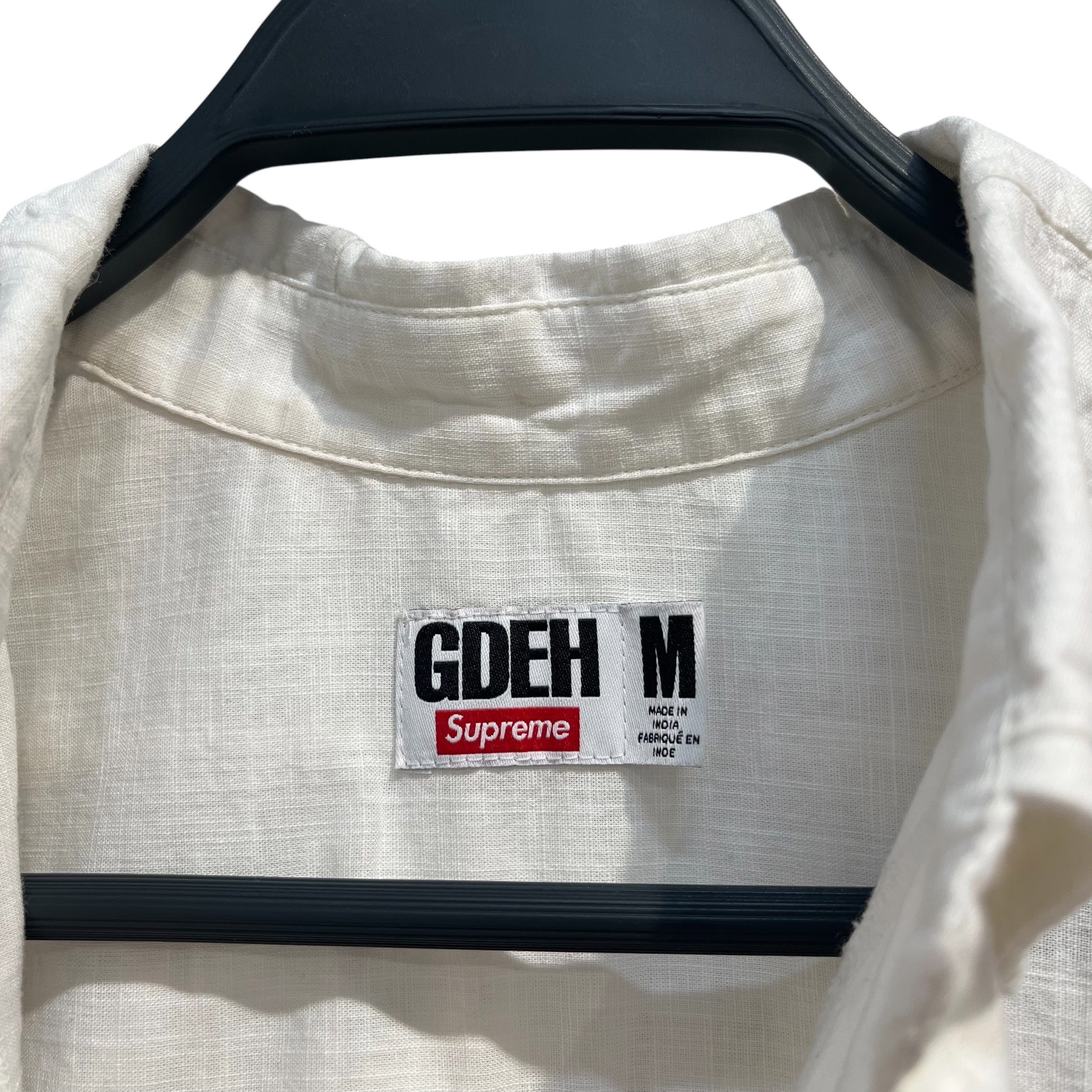 Supreme/GOOD ENOUGH/SS Shirt/M/Cotton/WHT/Dress/CUT & SEW GRID view 2