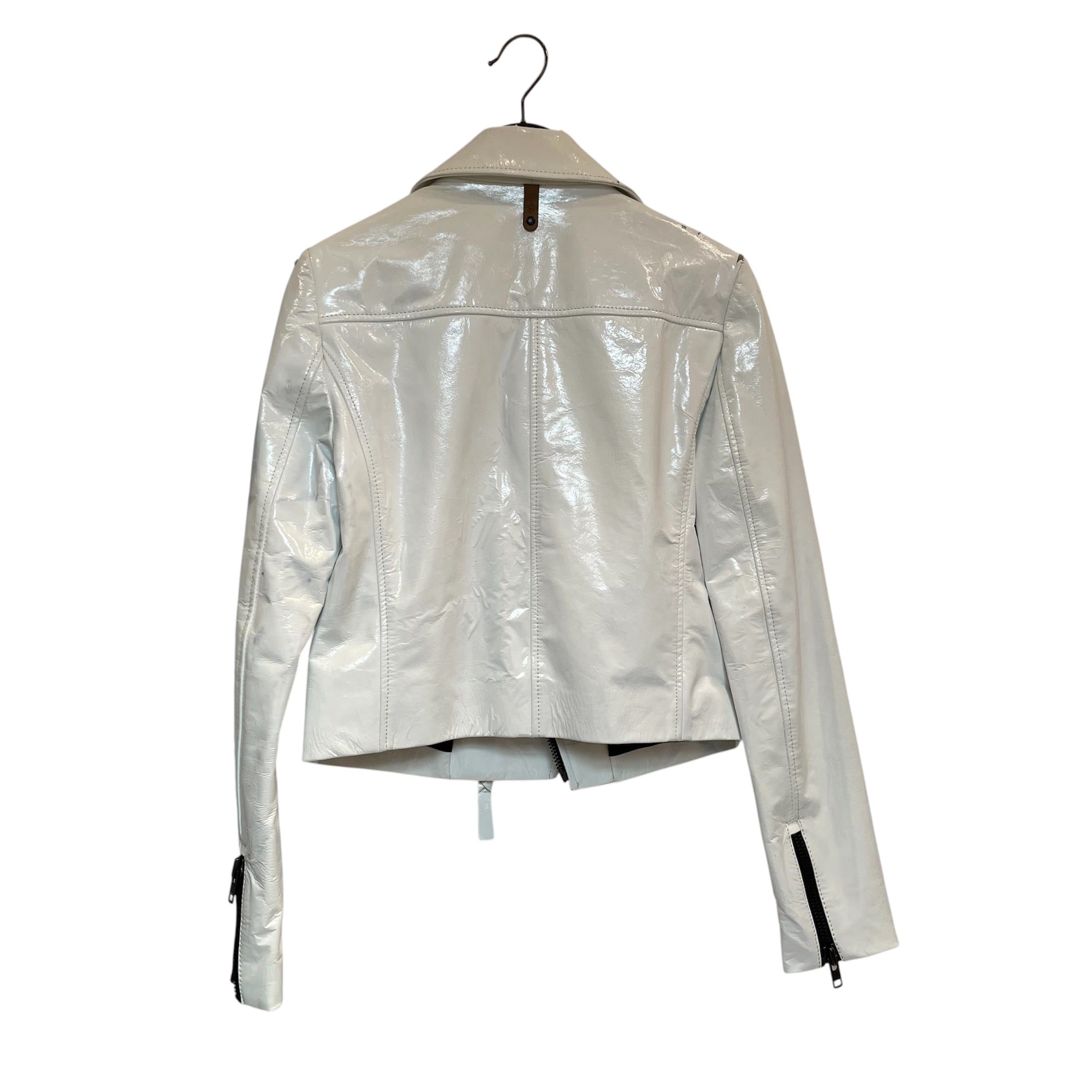 MACKAGE/Leather Jkt/XS/Lambskin/WHT/SHINY MOTERCYCLE JACKET view 2