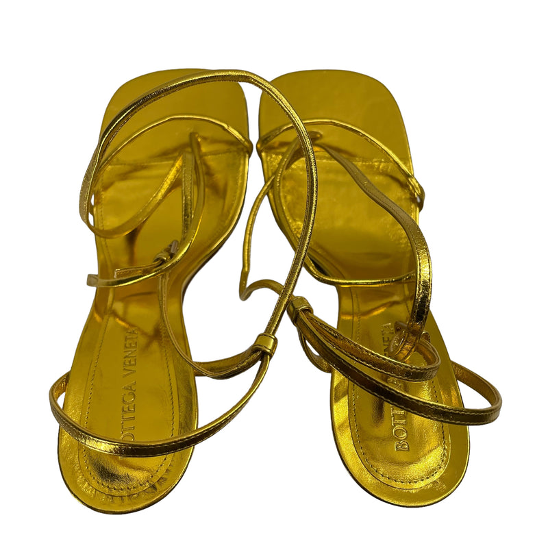 BOTTEGA VENETA/Heels/EU 37.5/Leather/GLD/ankle strap