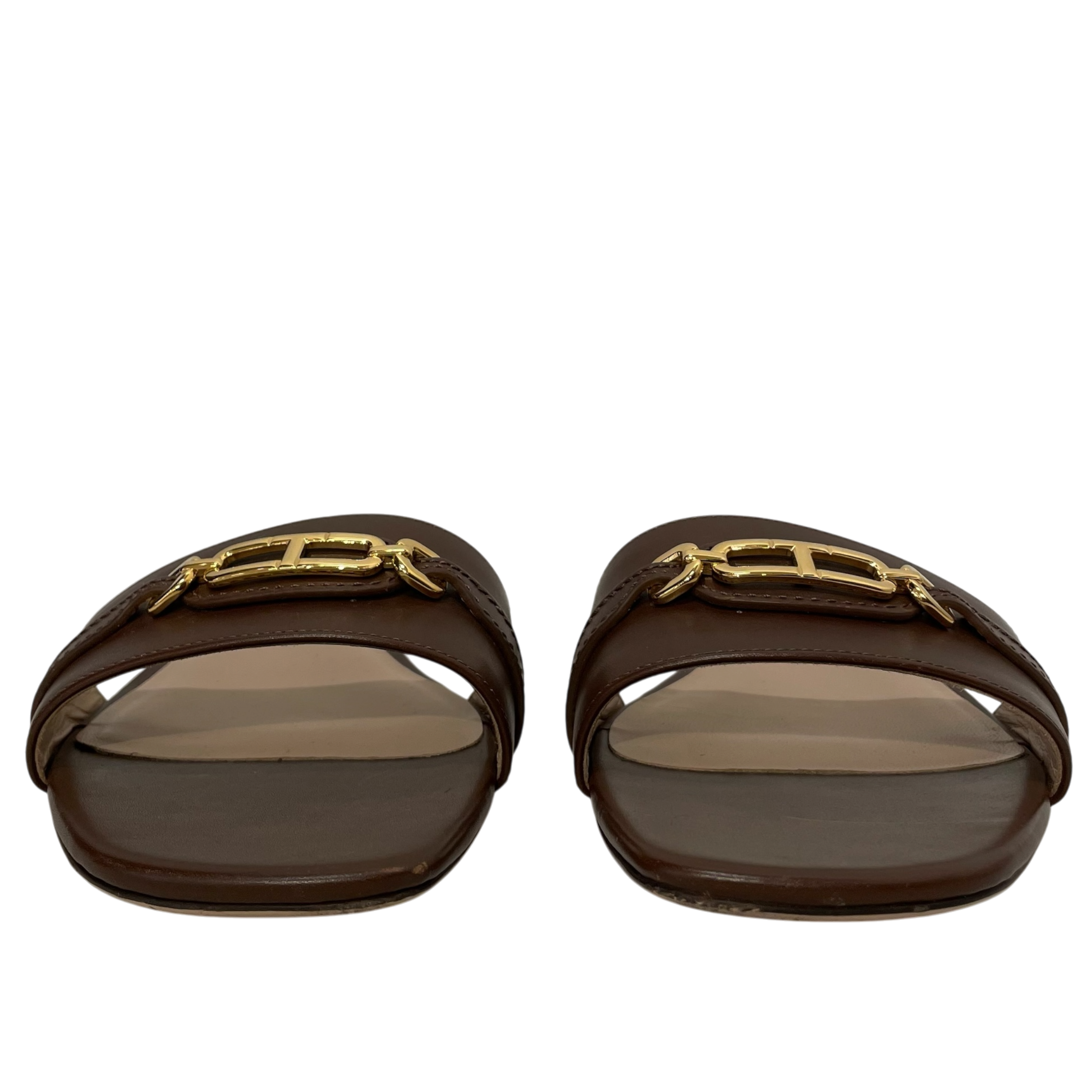 TOM FORD/Sandals/EU 39.5/Leather/BRW/WHITNEY SLIDE SANDAL view 3
