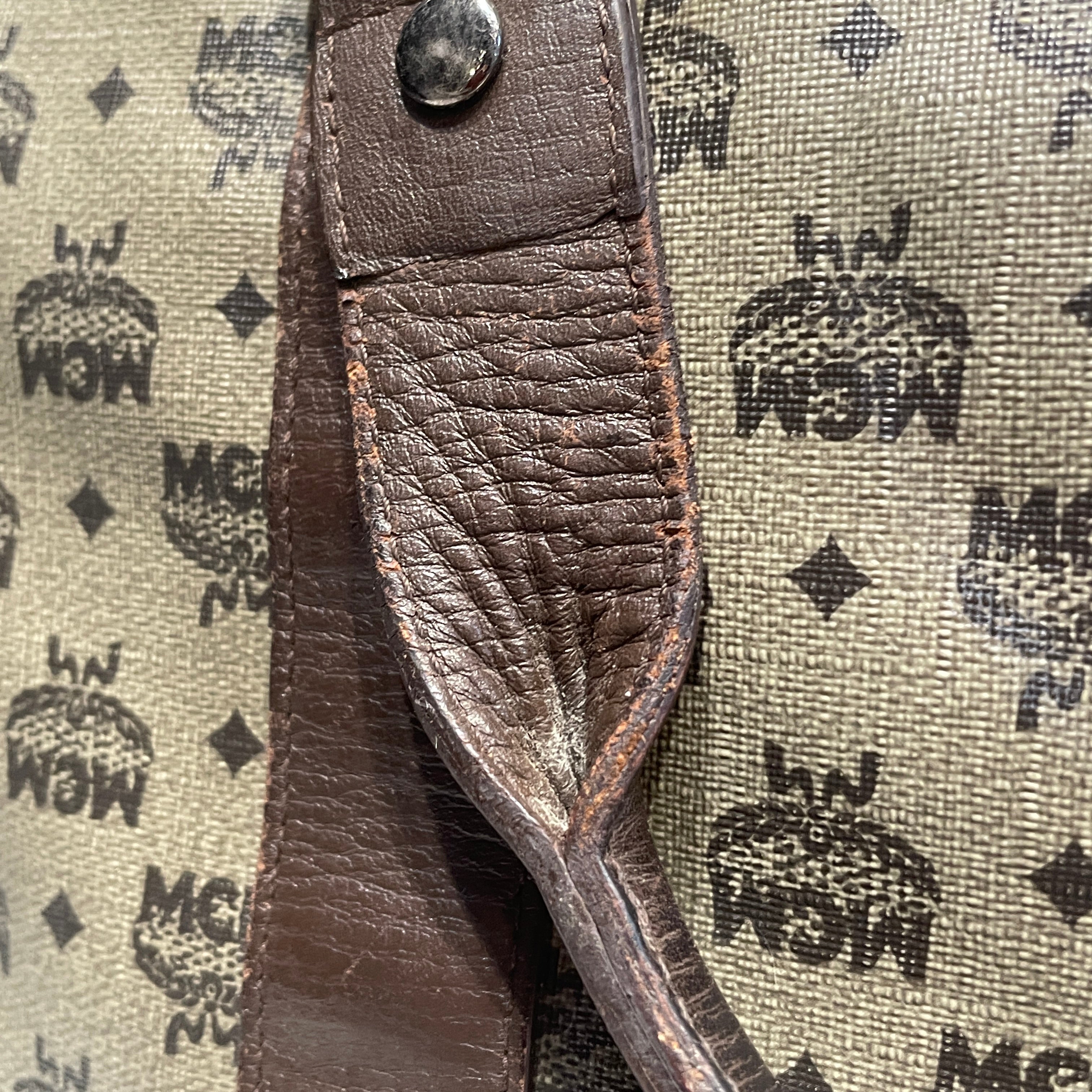 MCM/Bag/Monogram/Leather/BRW/brwn long strap view 6