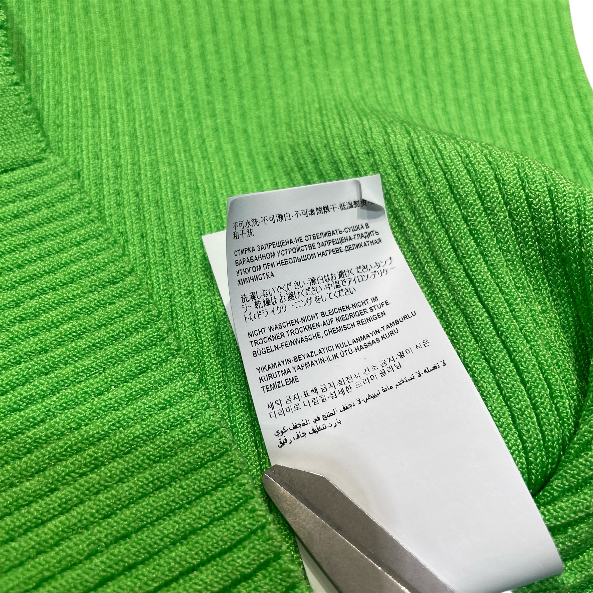 VERSACE/SL Cut & Sew/44/Cotton/GRN/Turtle Neck/Asymmetric Cutout Knit Tank view 7