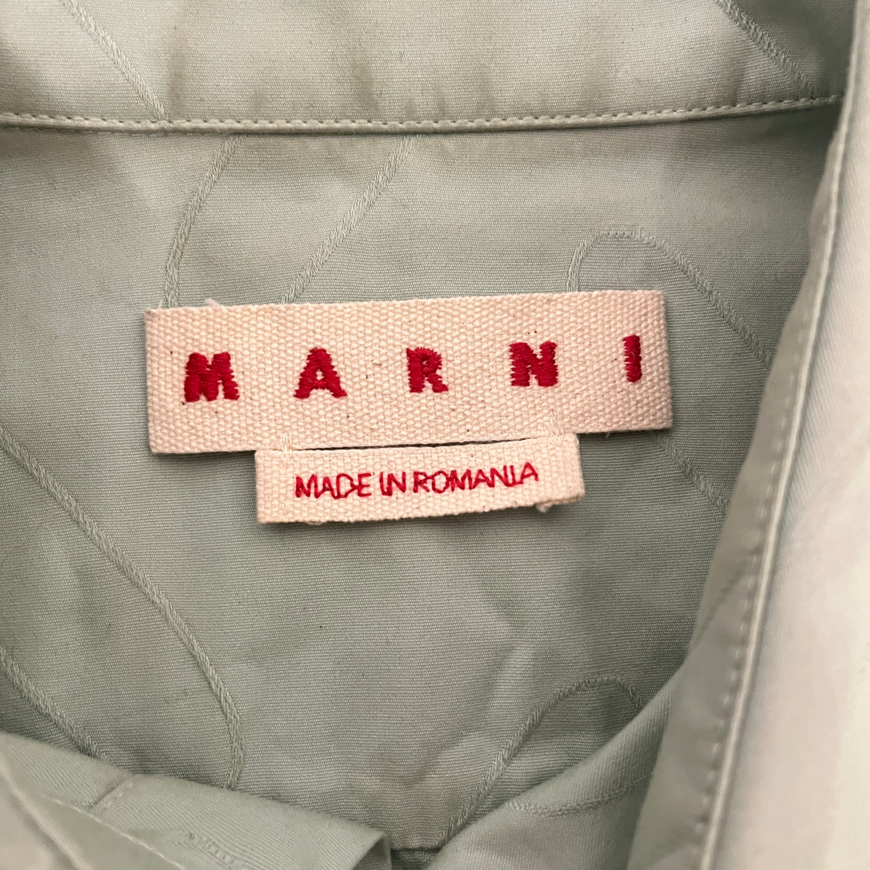 MARNI/LS Shirt/48/Cotton/GRN/PATTERN BUTTON UP view 3