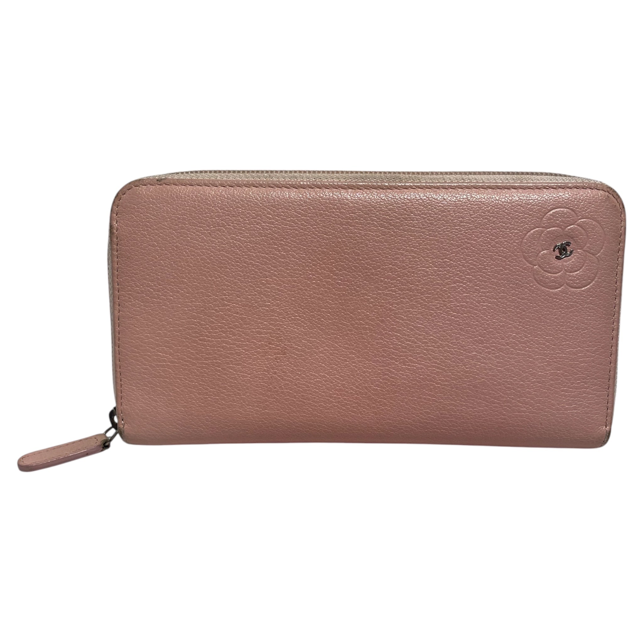 CHANEL/Long Wallet/Leather/PNK/CHANEL CAMELLIA WALLET view 1