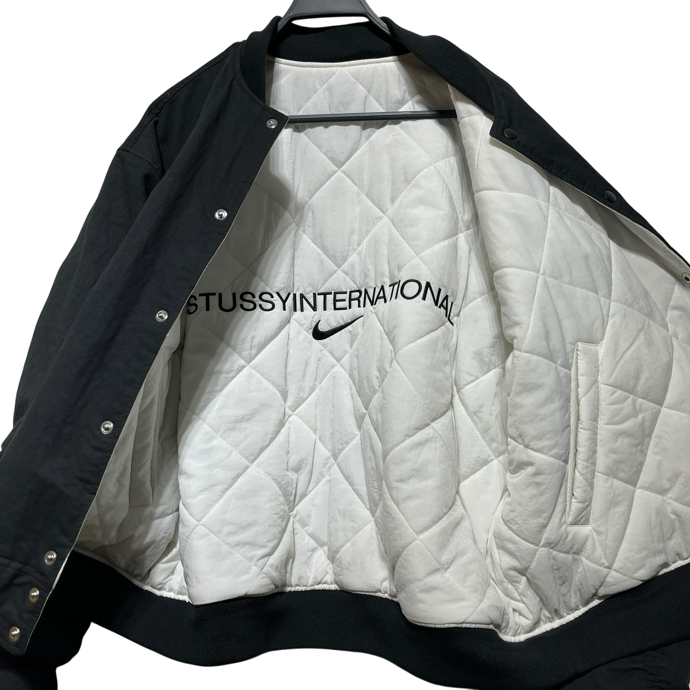 STUSSY/Flight Jkt/XL/Nylon/BLK/nike collab bomber (reverse) view 3