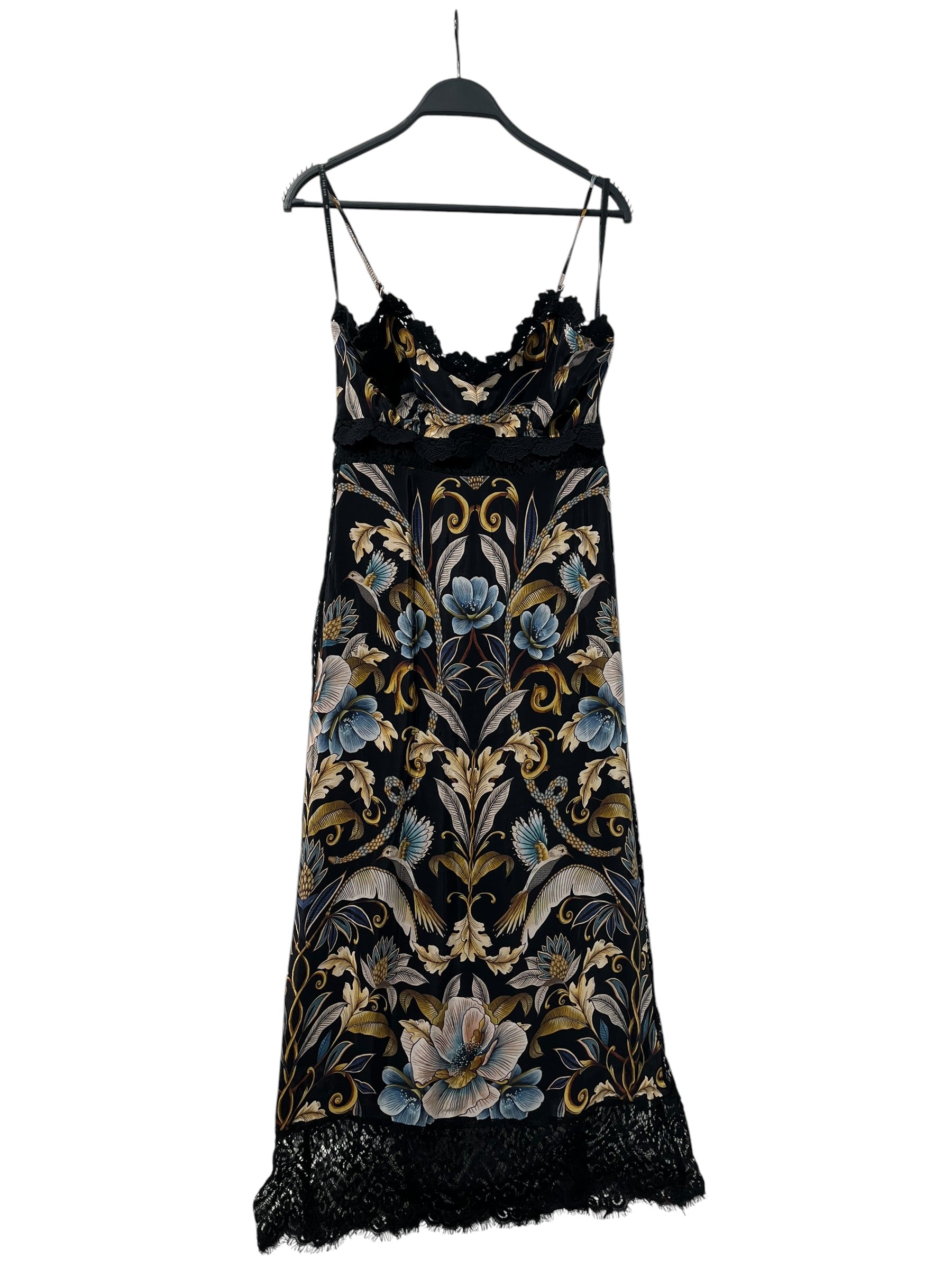 FARM Rio/Dress/S/Floral Pattern/Cotton/BLK/SNAKE GARDEN LACE DRESS view 1