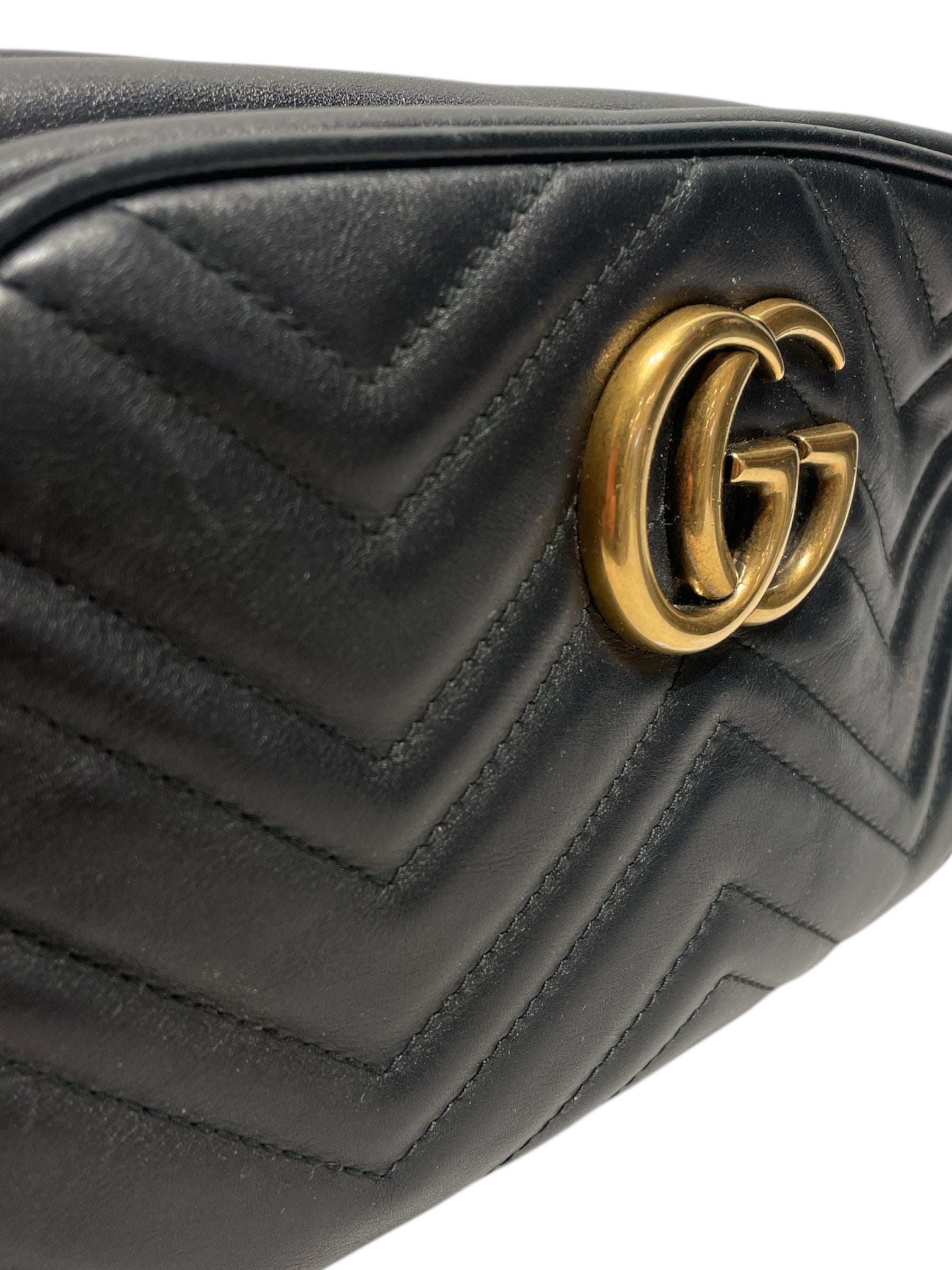 GUCCI/Cross Body Bag/Leather/BLK/marmont view 6