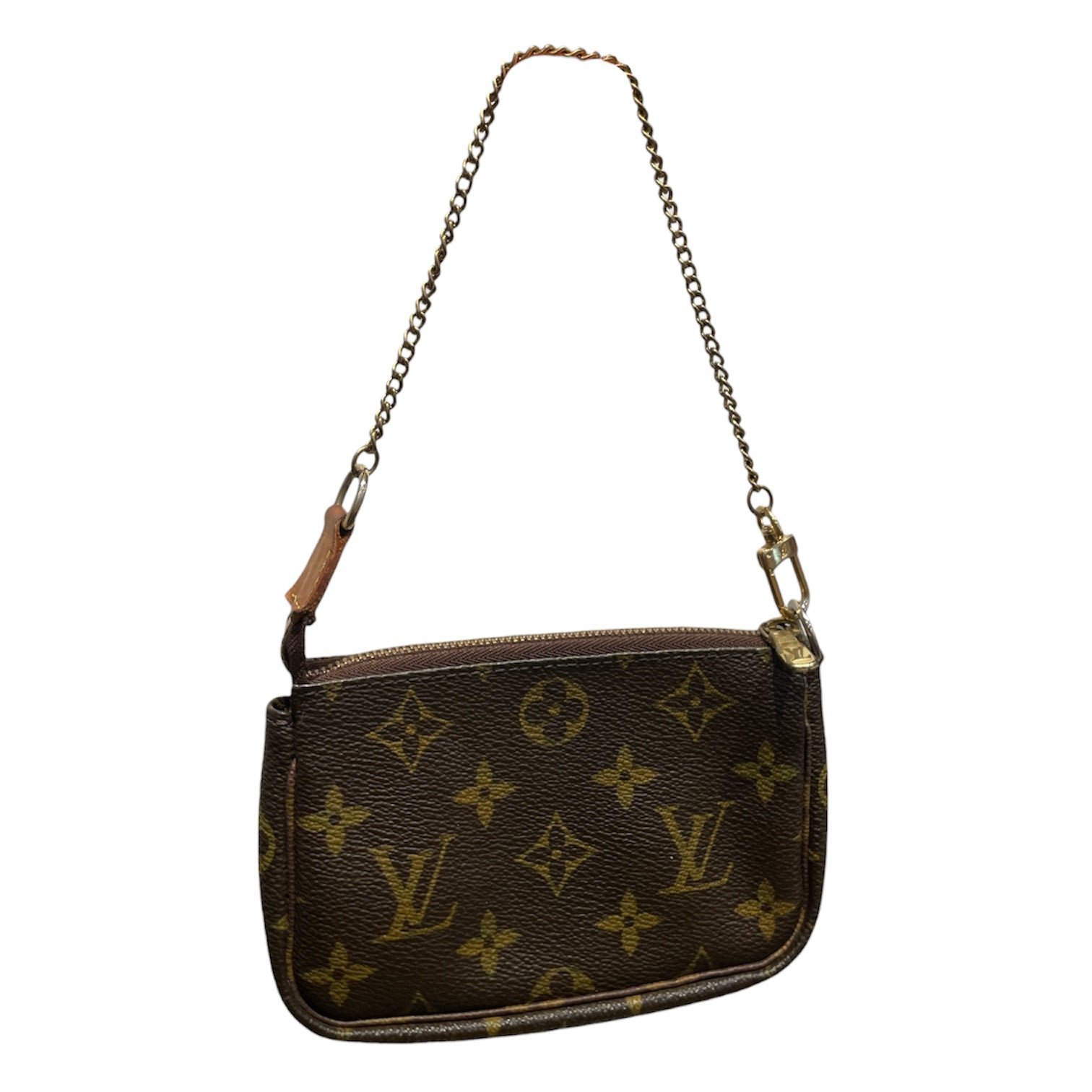 LOUIS VUITTON/Coin Wallet/Leather/BRW/Monogram Pochette Mini view 2