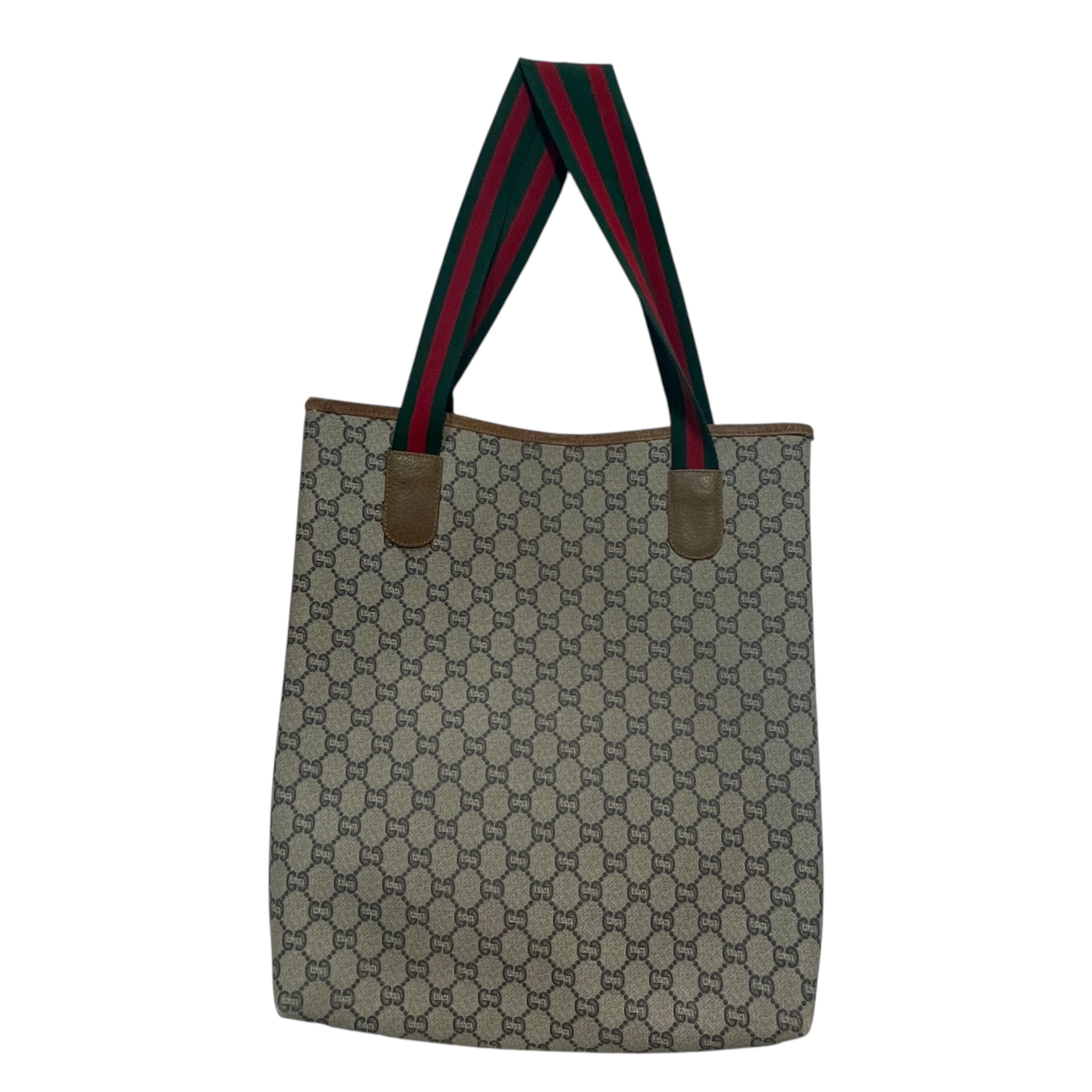 GUCCI PLUS/Tote Bag/Monogram/Leather/BRW/Gucci Plus Sherry Line PVC Bag view 2