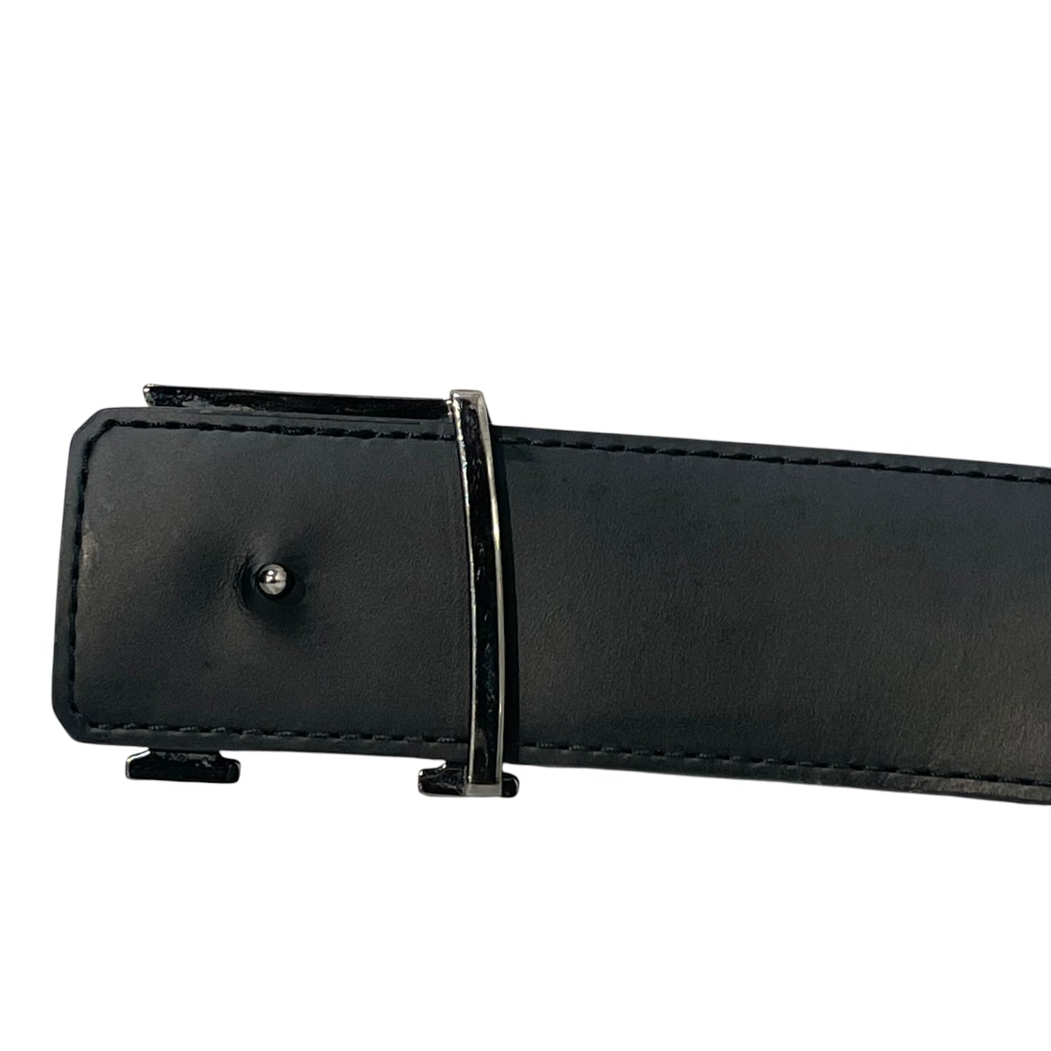 LOUIS VUITTON/Belt/Monogram/Leather/BLK/SILVER LV ESCLIPSE view 3