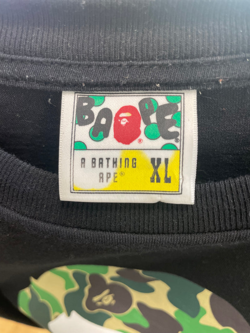 BAPE/T-Shirt/XL/Cotton/BLK/Camouflage/BAPE CAMO BY BATHING APE TEE