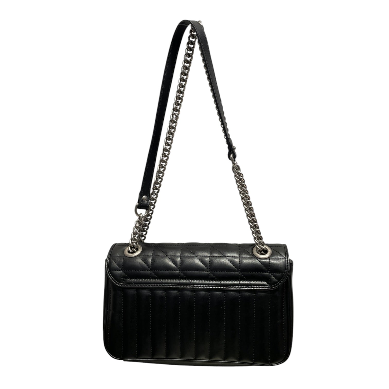 GUCCI/Cross Body Bag/Leather/BLK/Black Double G Marmont view 2