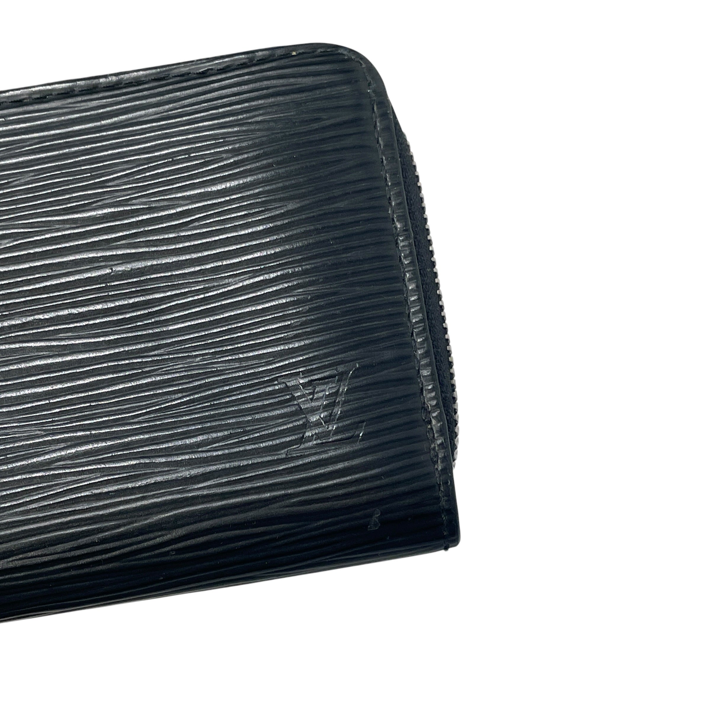 LOUIS VUITTON/Bifold Wallet/Leather/BLK/M's/EPI ZIP WALLET view 5