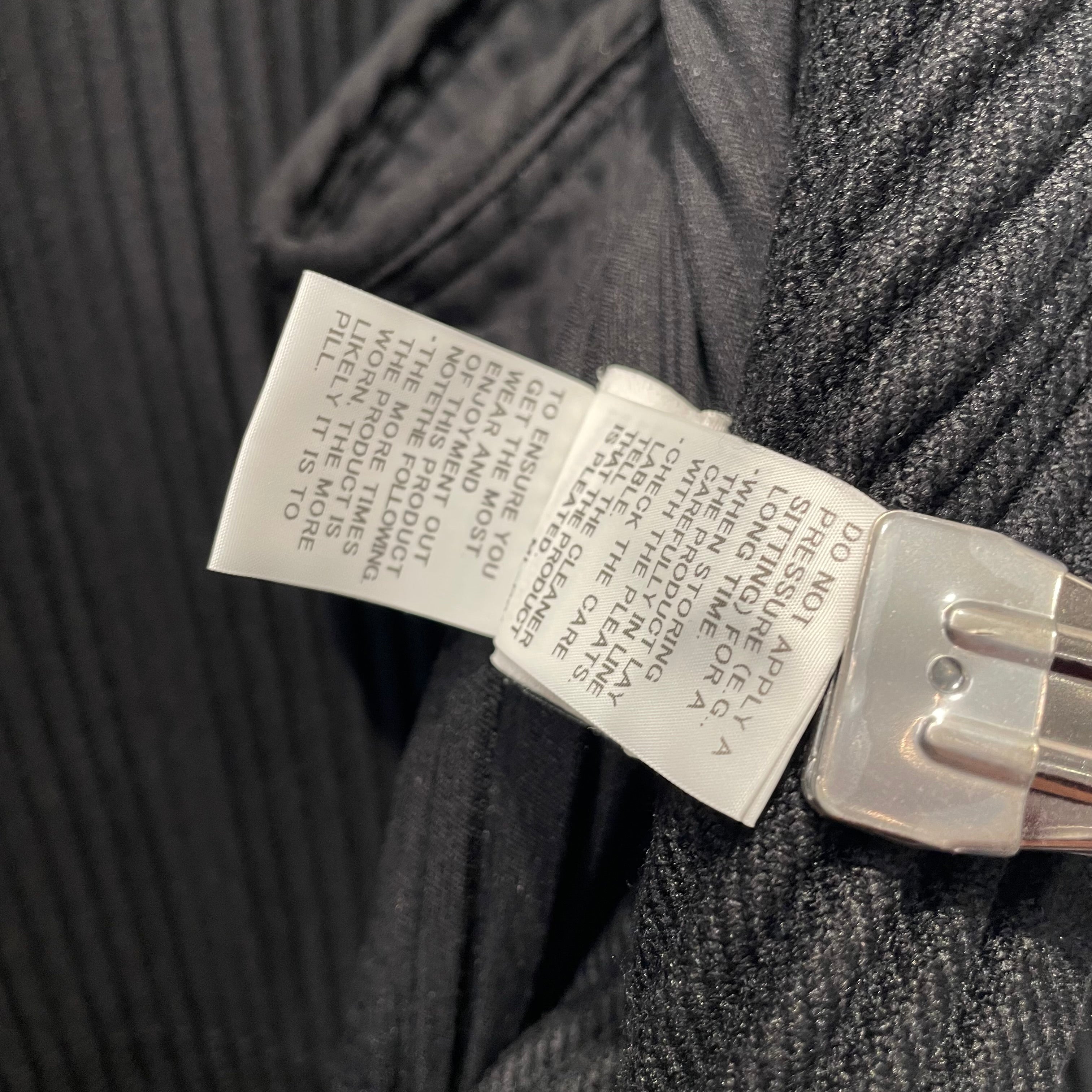 HOMME PLISSE ISSEY MIYAKE/Coat/2/Polyester/BLK/RIBBED DOUBLE BREASTED COAT view 6