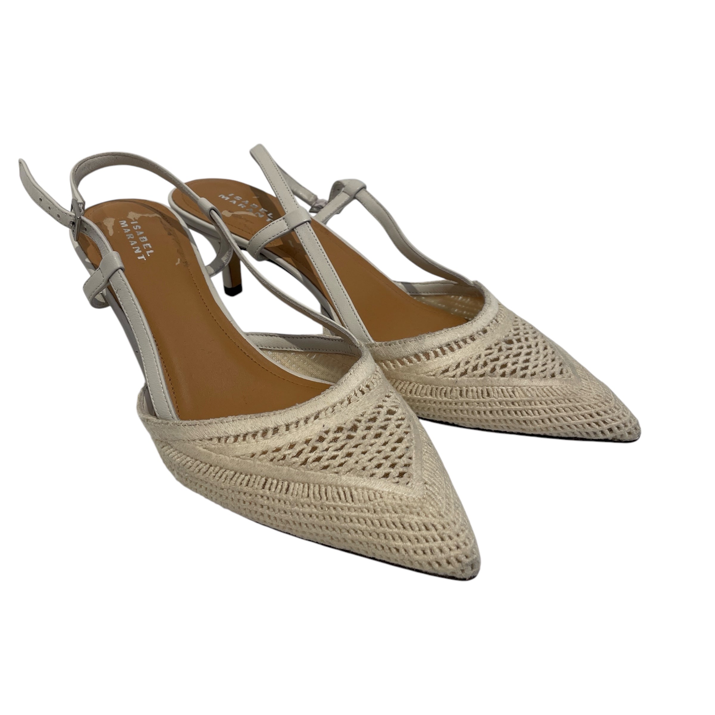 ISABEL MARANT/Heels/EU 38/WHT/Bekett Hidden Wedge view 1