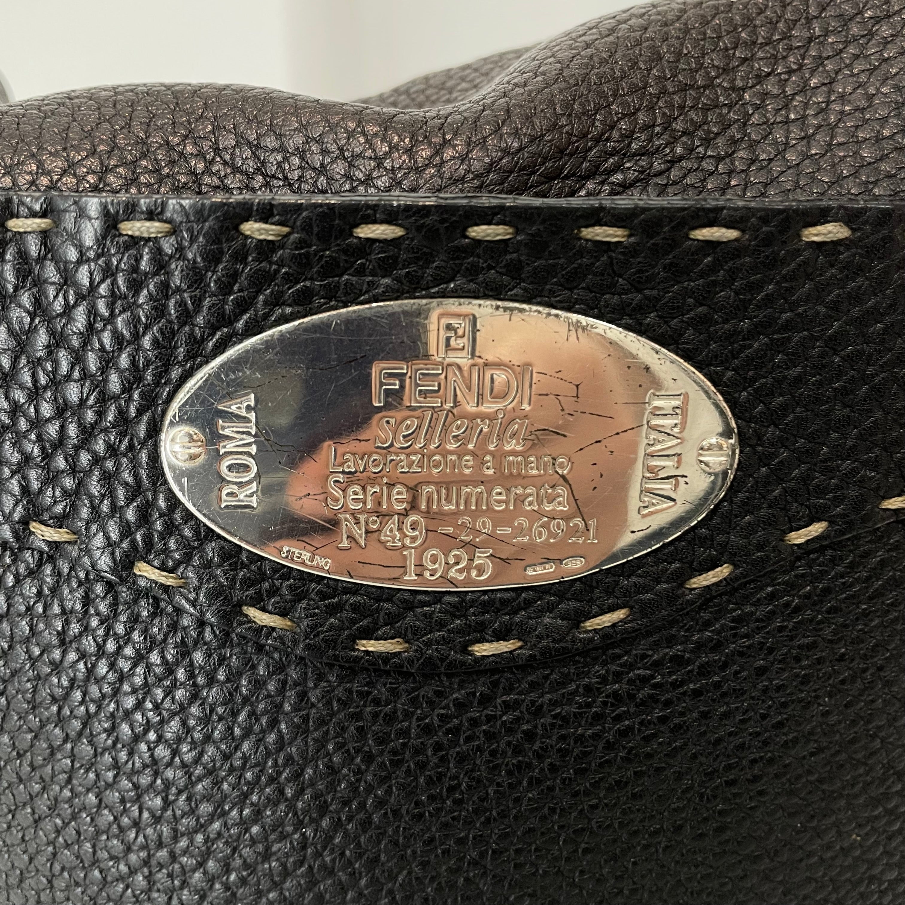 FENDI/Cross Body Bag/M/BLK/salleria messanger bag view 5