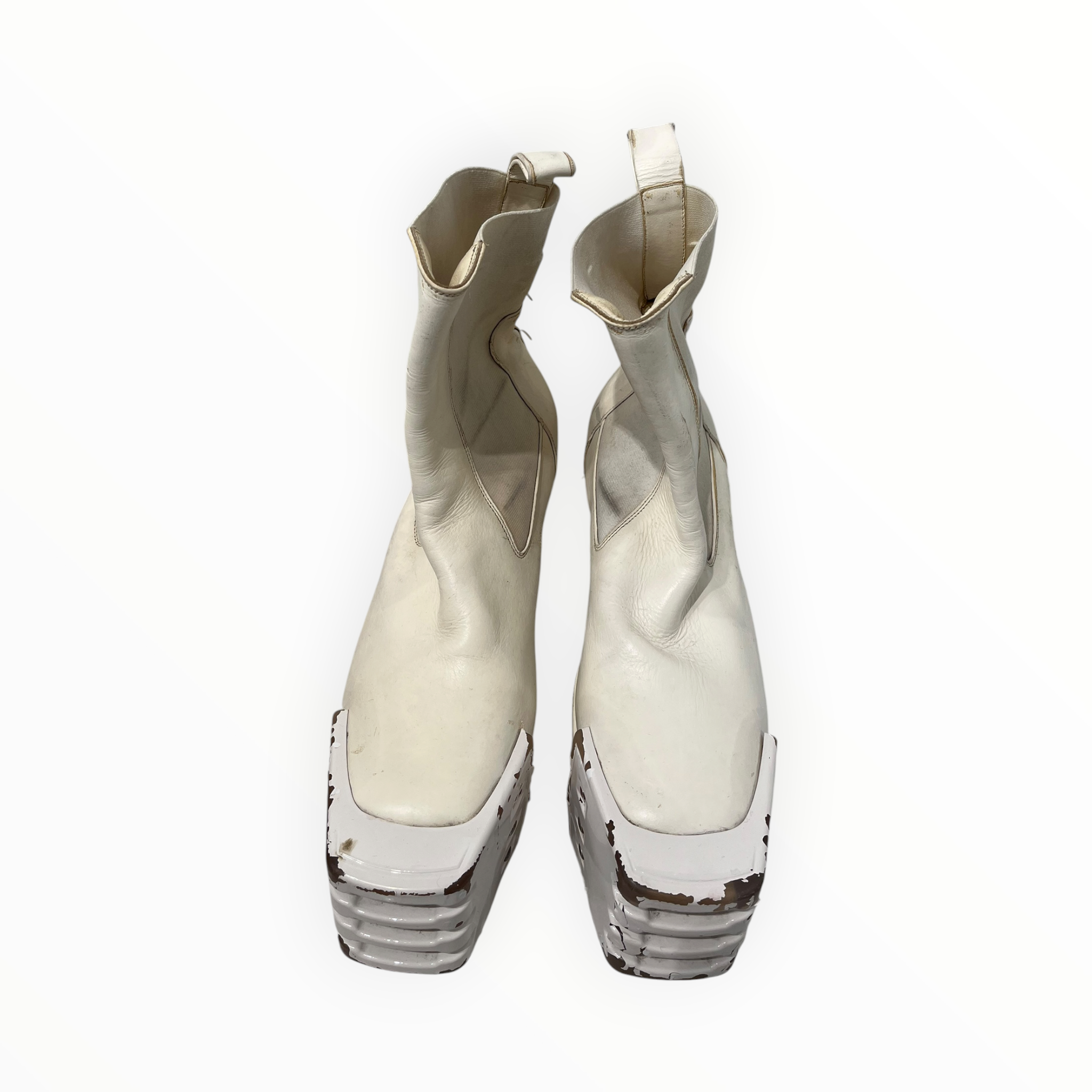 Rick Owens/Boots/EU 42.5/Leather/WHT/KISS HEELS view 3