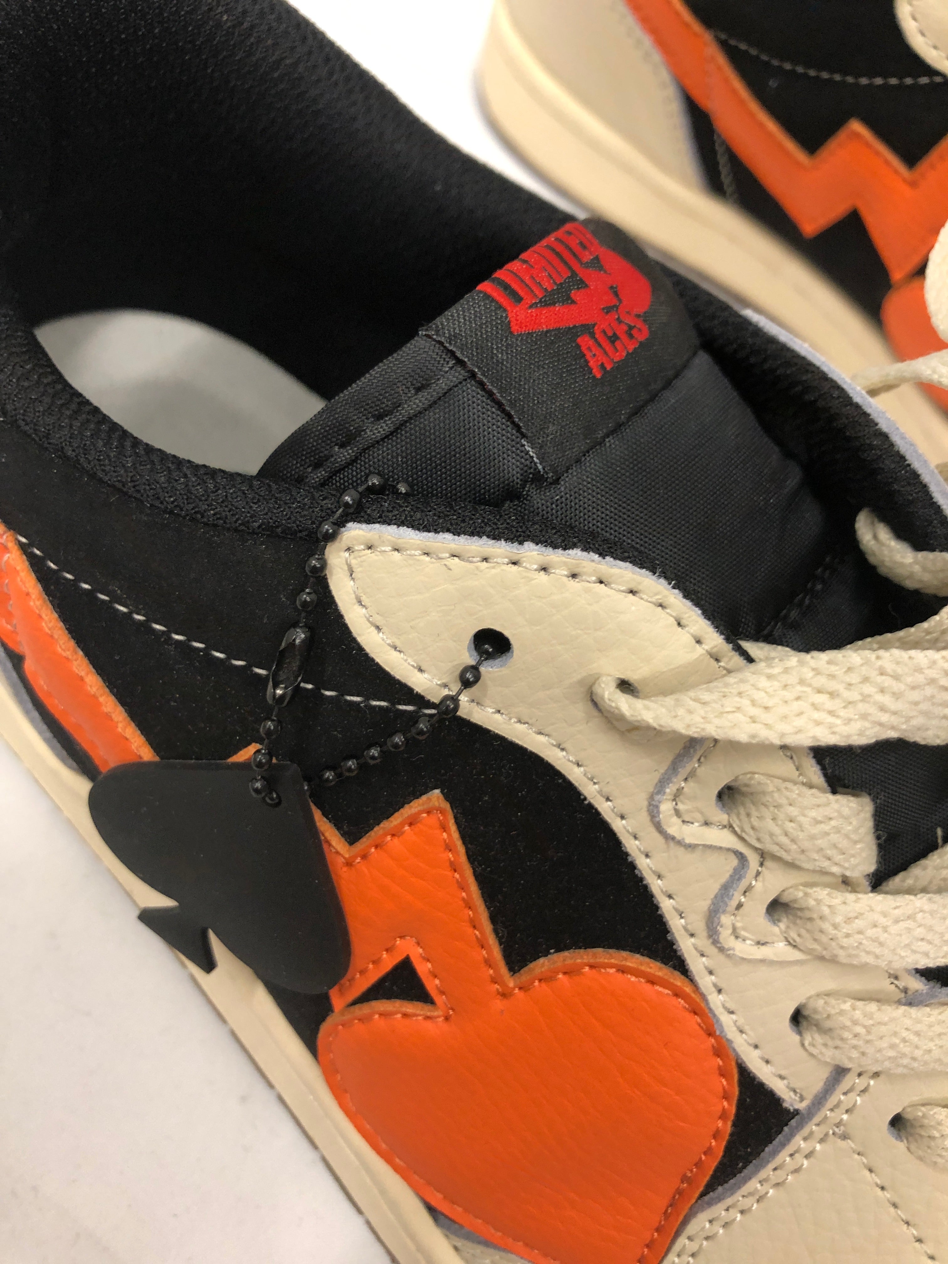 LIMITED ACES/Low-Sneakers/US 12/Cotton/ORN/BLACK ORANGE CREAM view 4